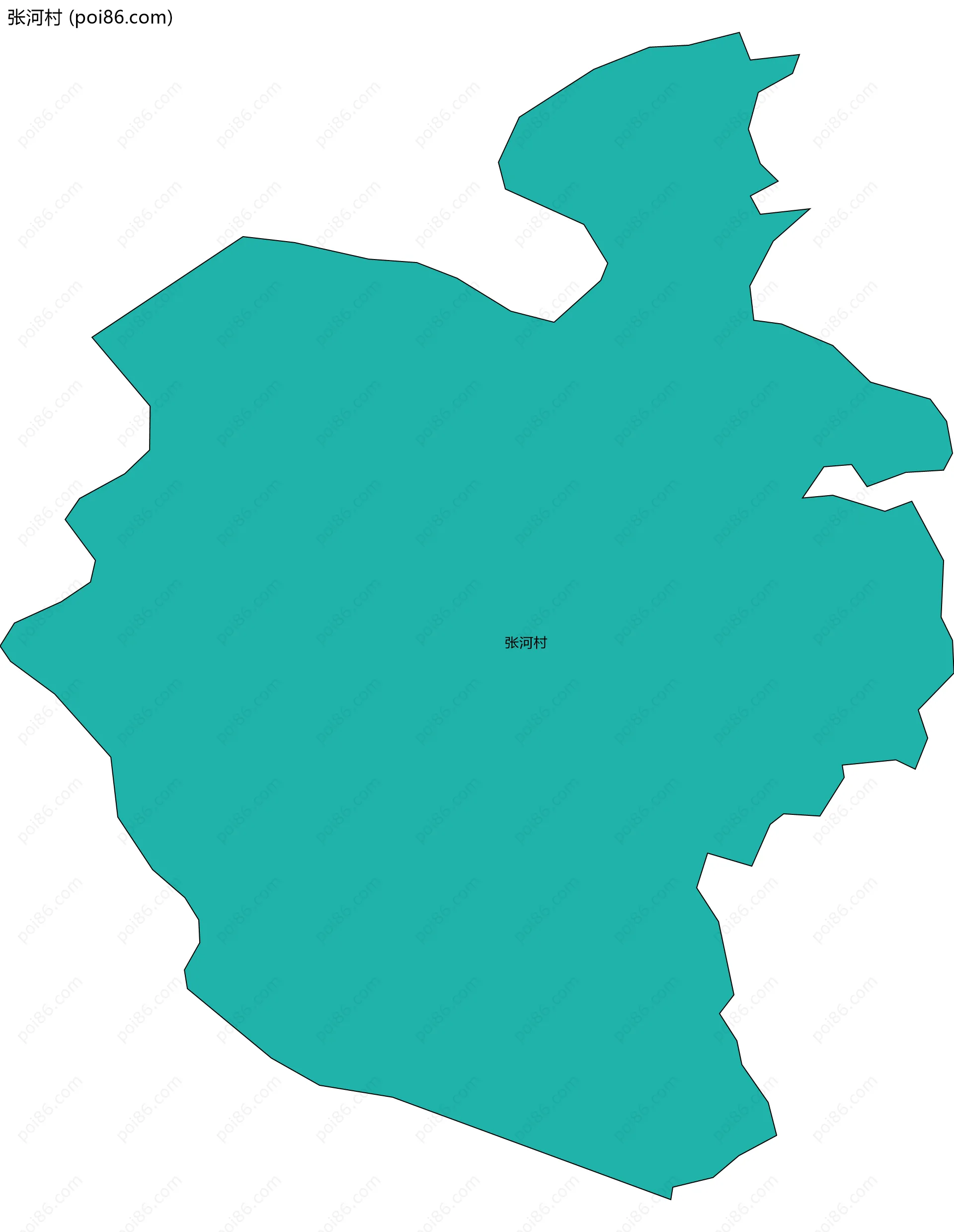 张河村边界地图