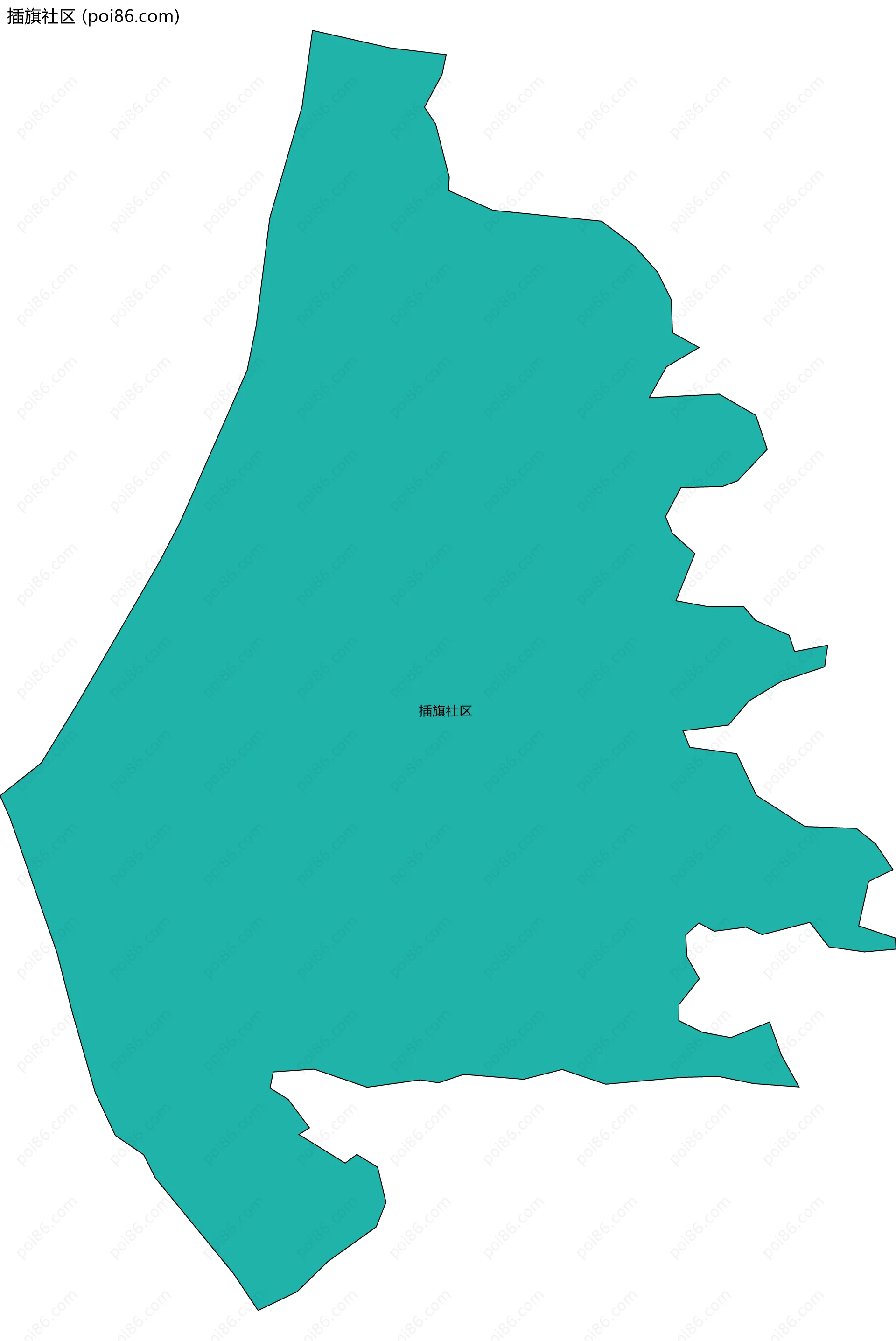 插旗社区边界地图