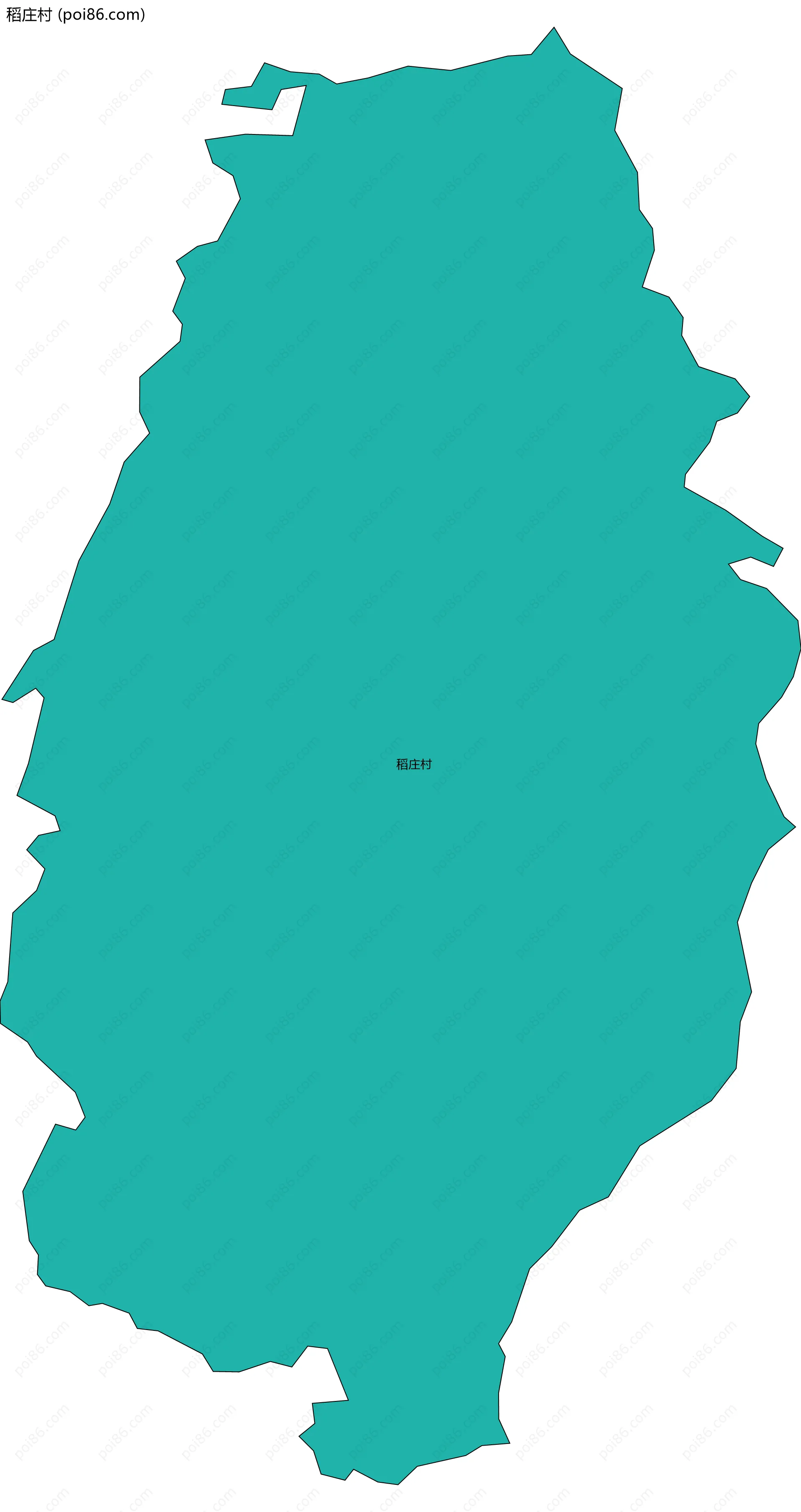 稻庄村边界地图