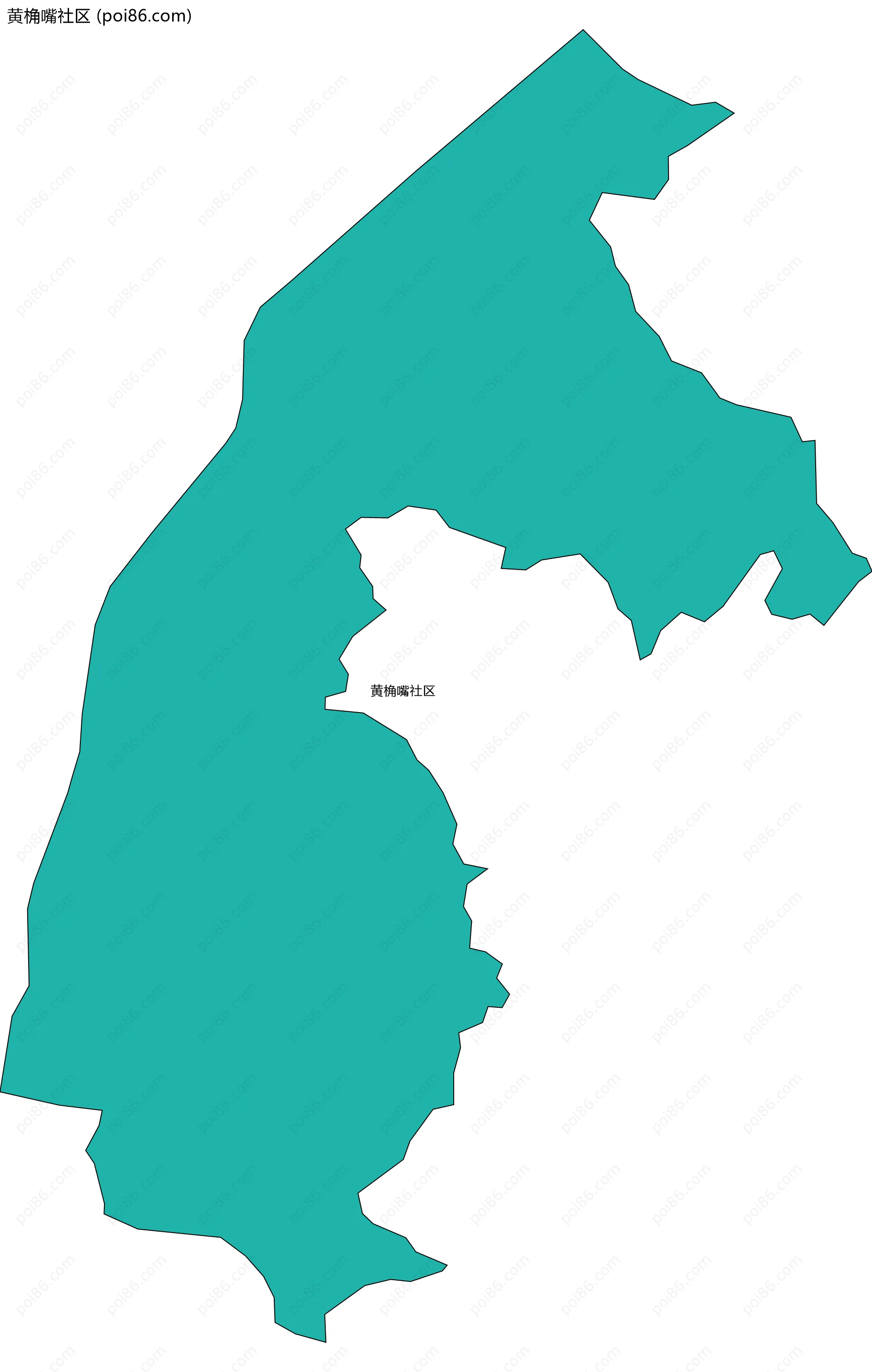 黄桷嘴社区边界地图