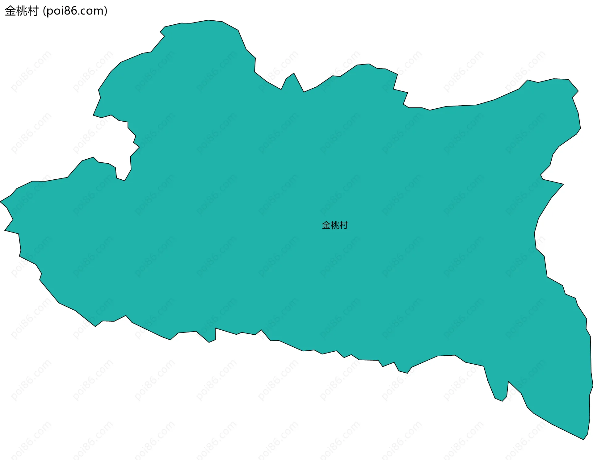 金桃村边界地图
