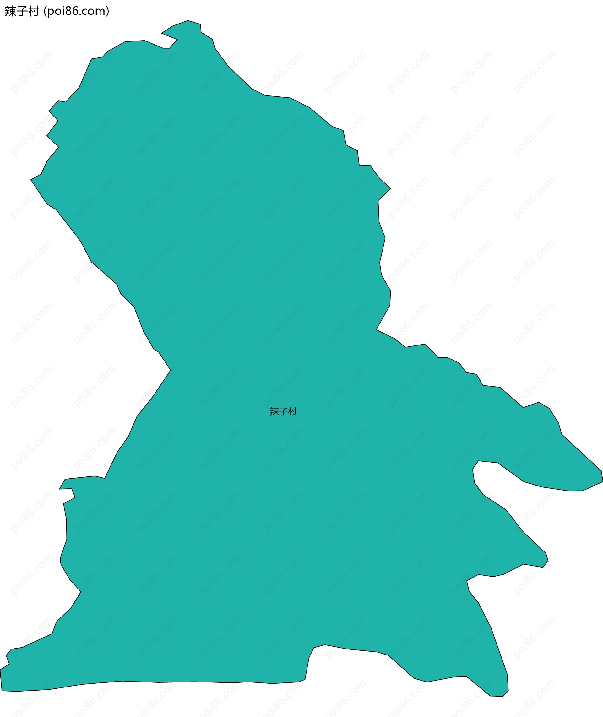 辣子村边界地图