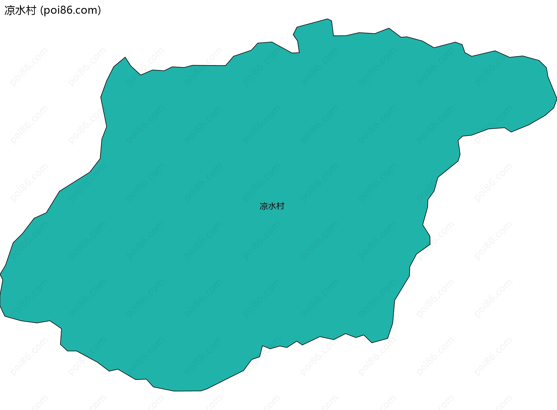 凉水村边界地图