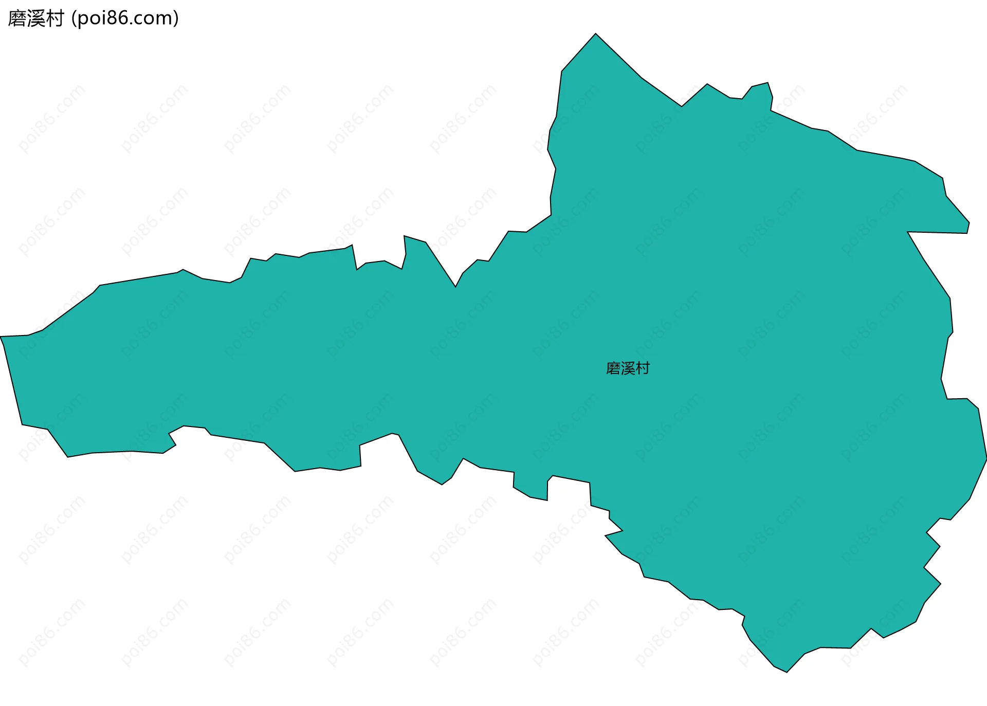 磨溪村边界地图
