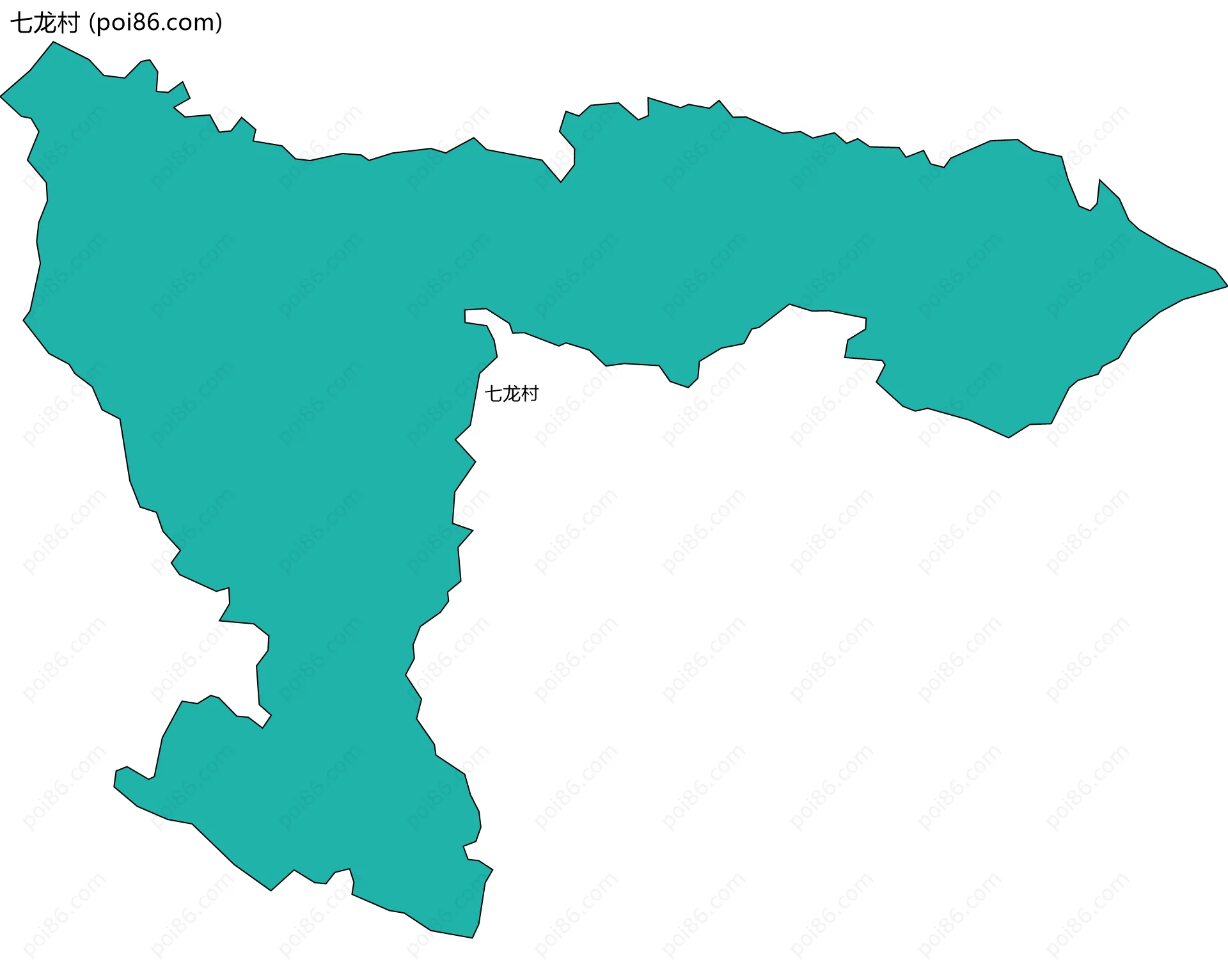 七龙村边界地图