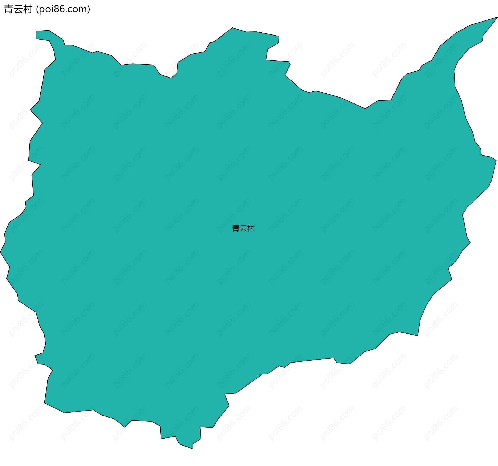 青云村边界地图