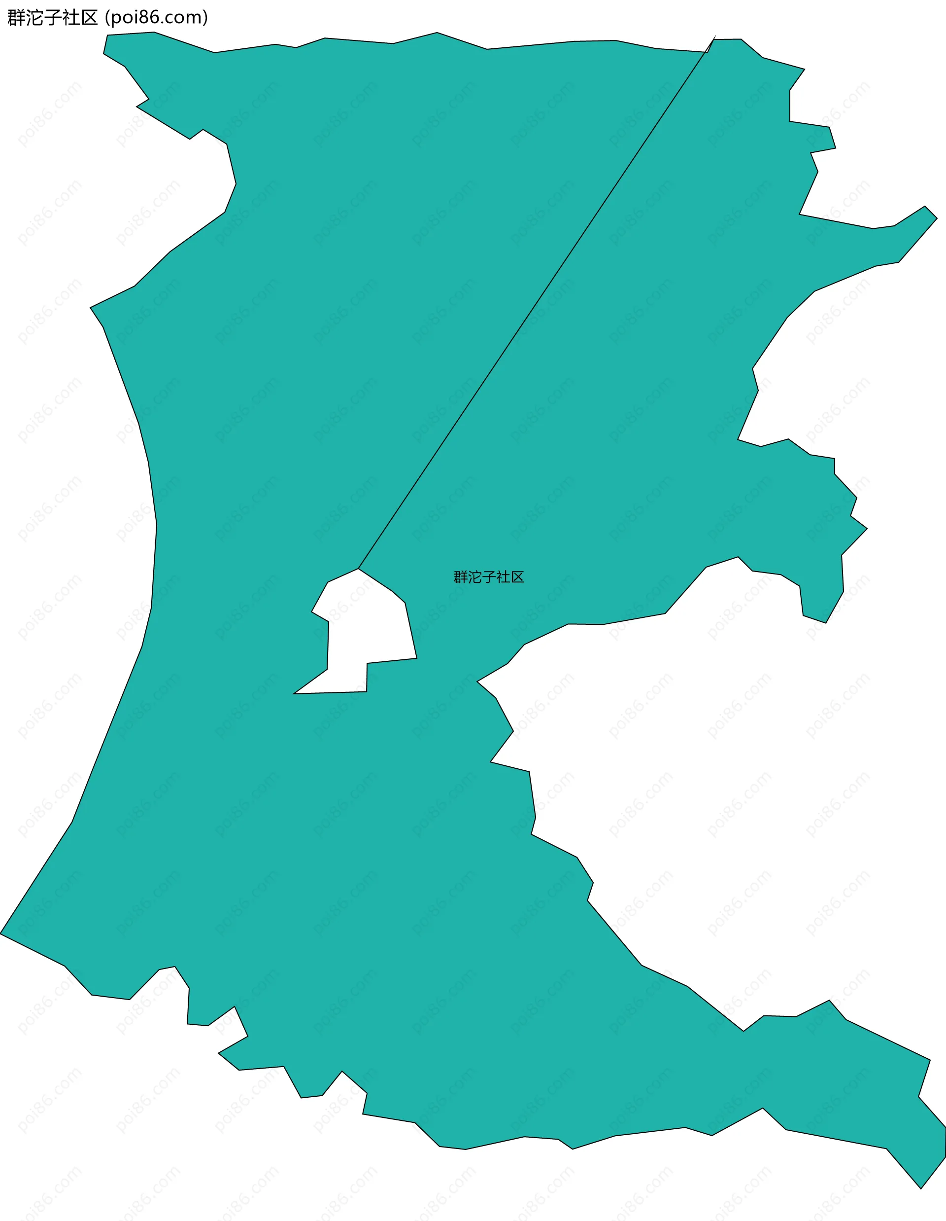 群沱子社区边界地图