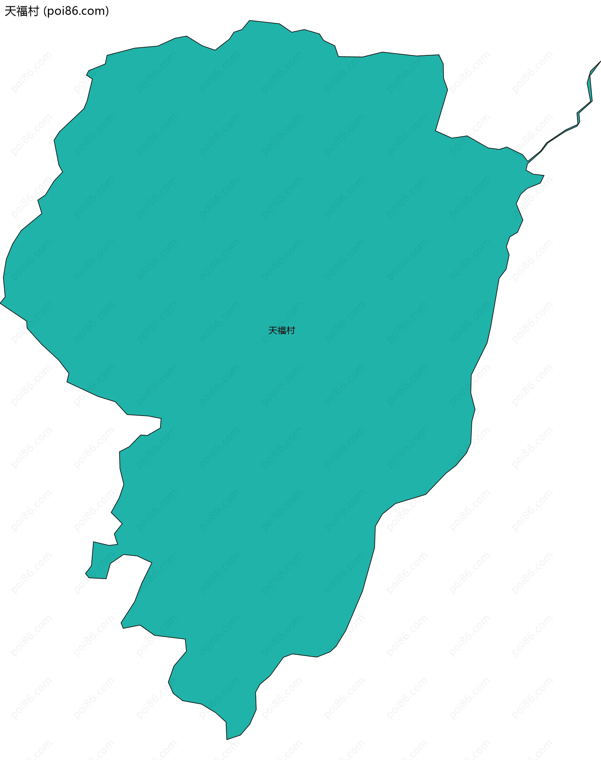 天福村边界地图