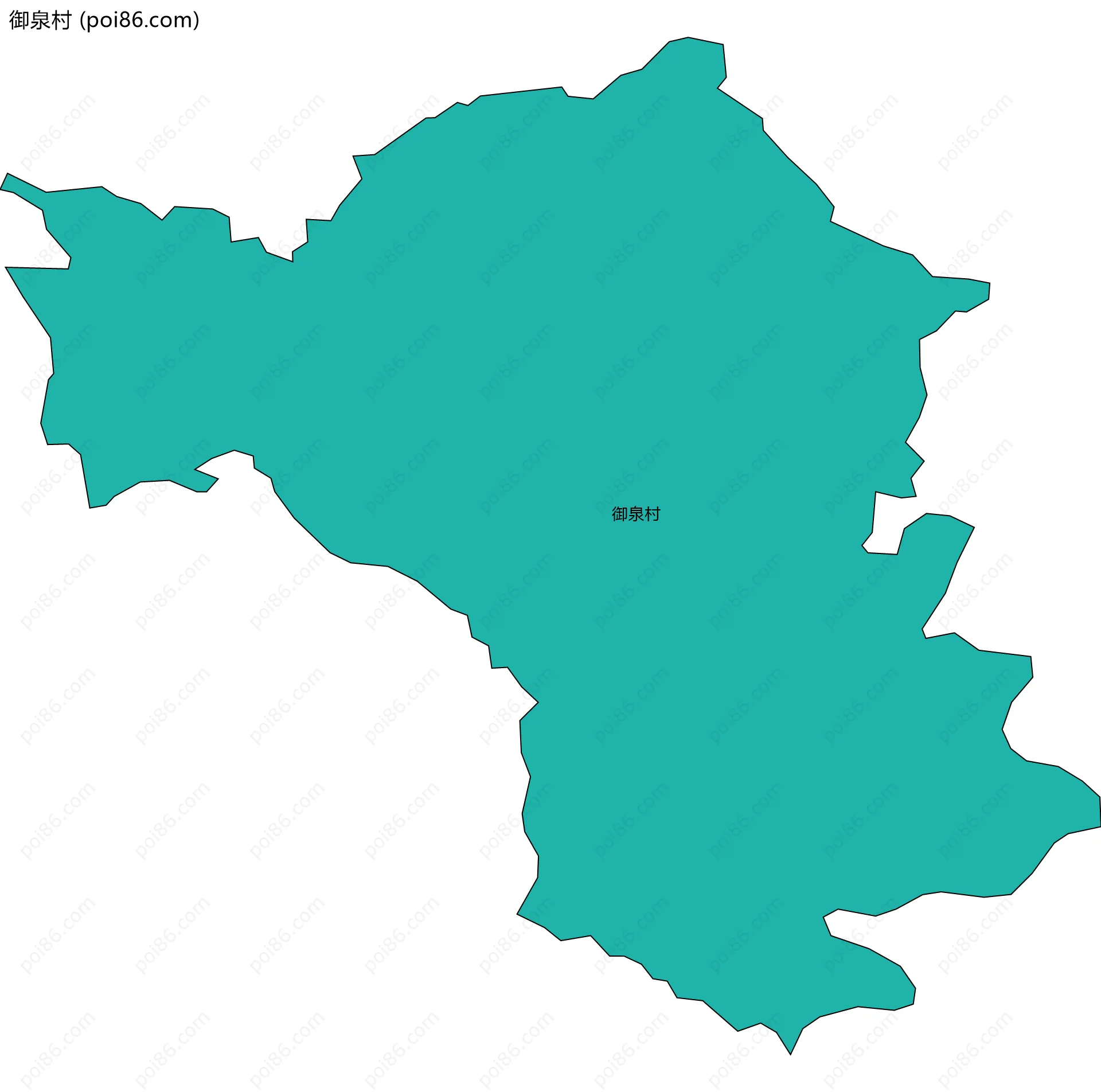 御泉村边界地图