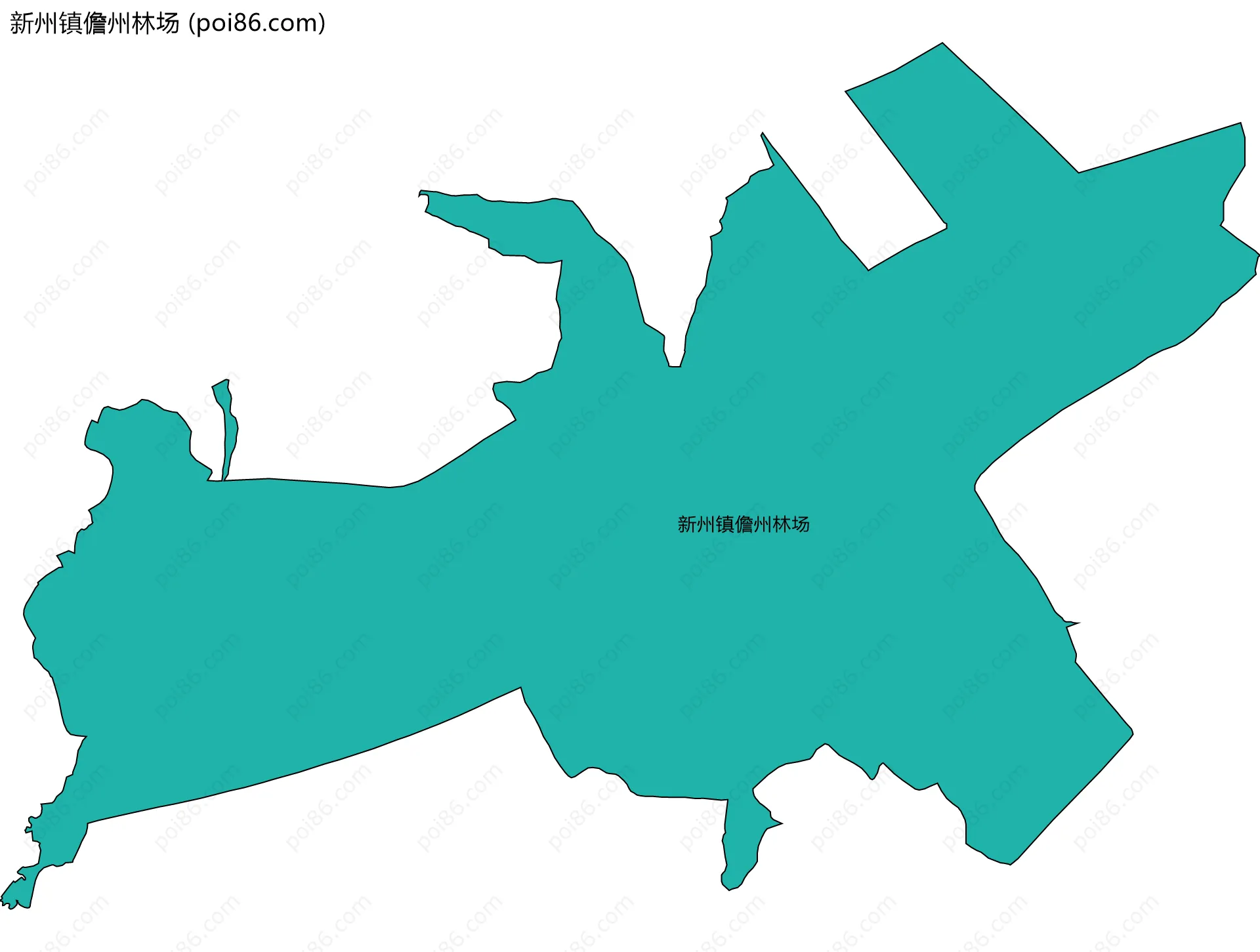 新州镇儋州林场边界地图(五级行政区划)