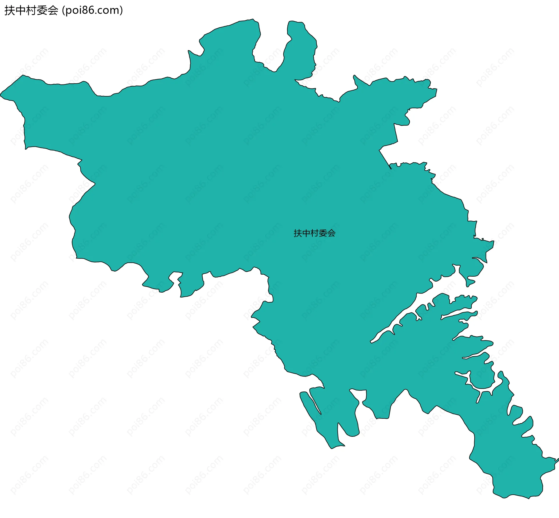 扶中村委会边界地图