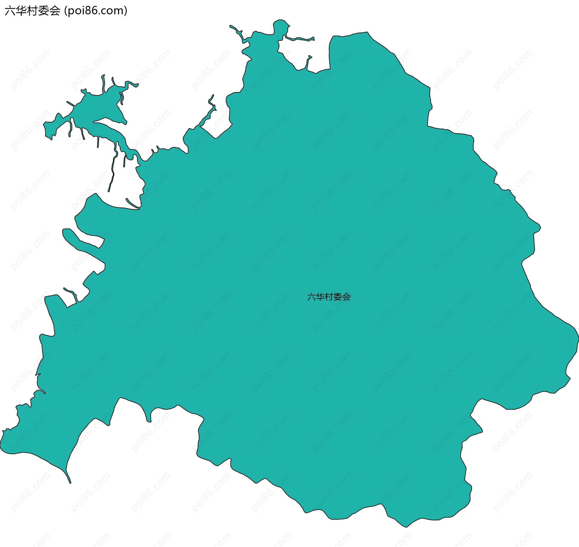 六华村委会边界地图