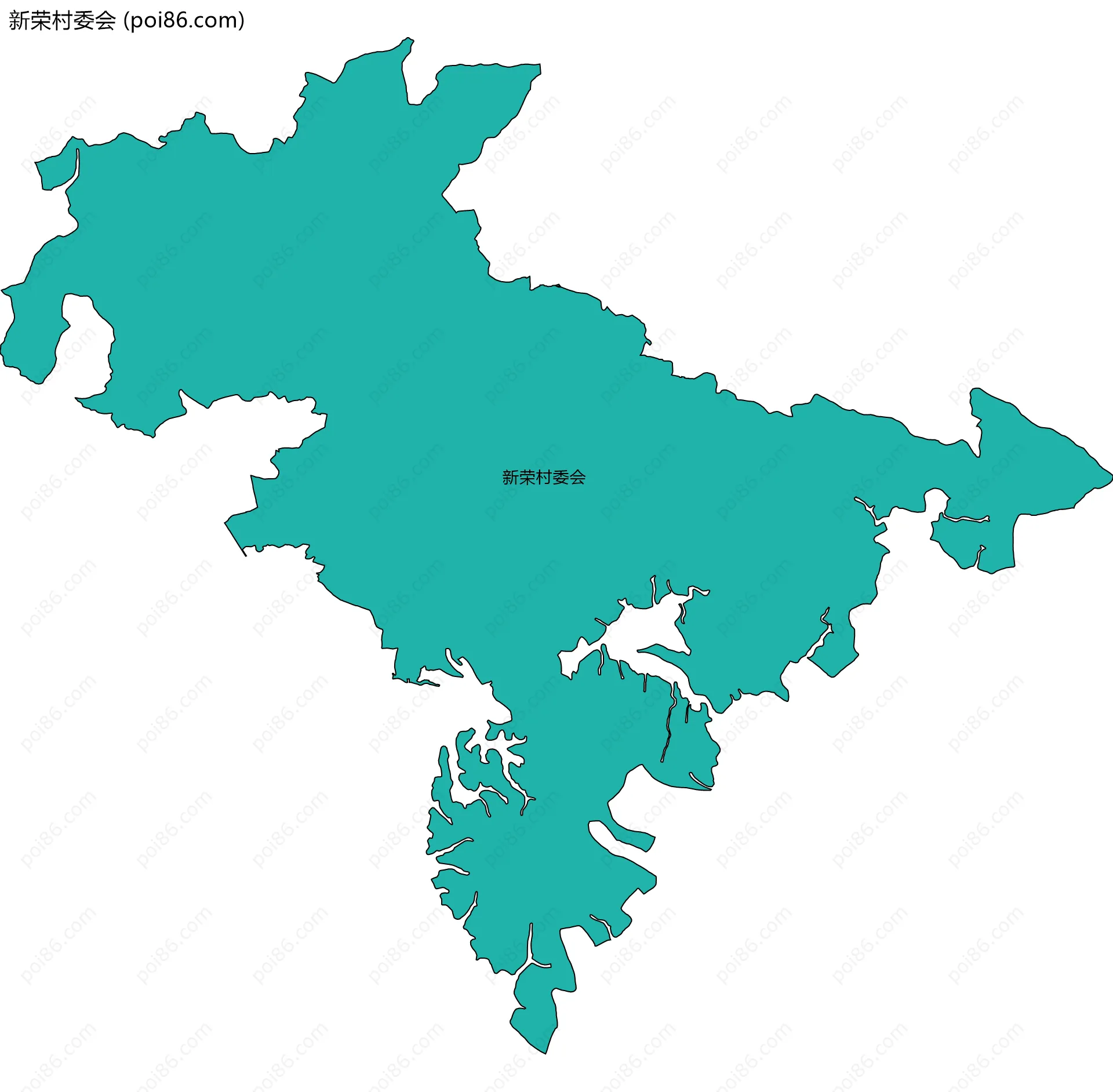 新荣村委会边界地图