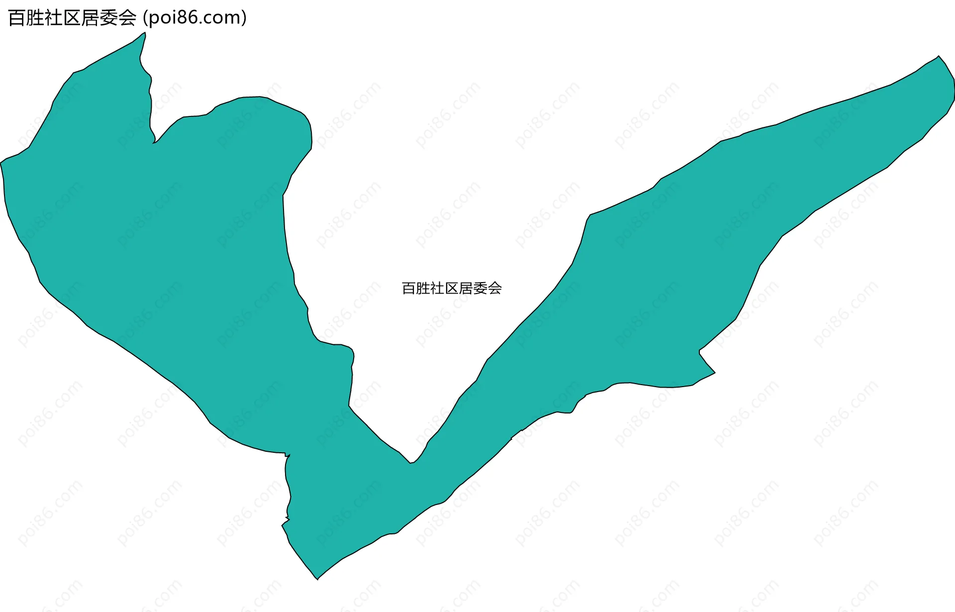百胜社区居委会边界地图