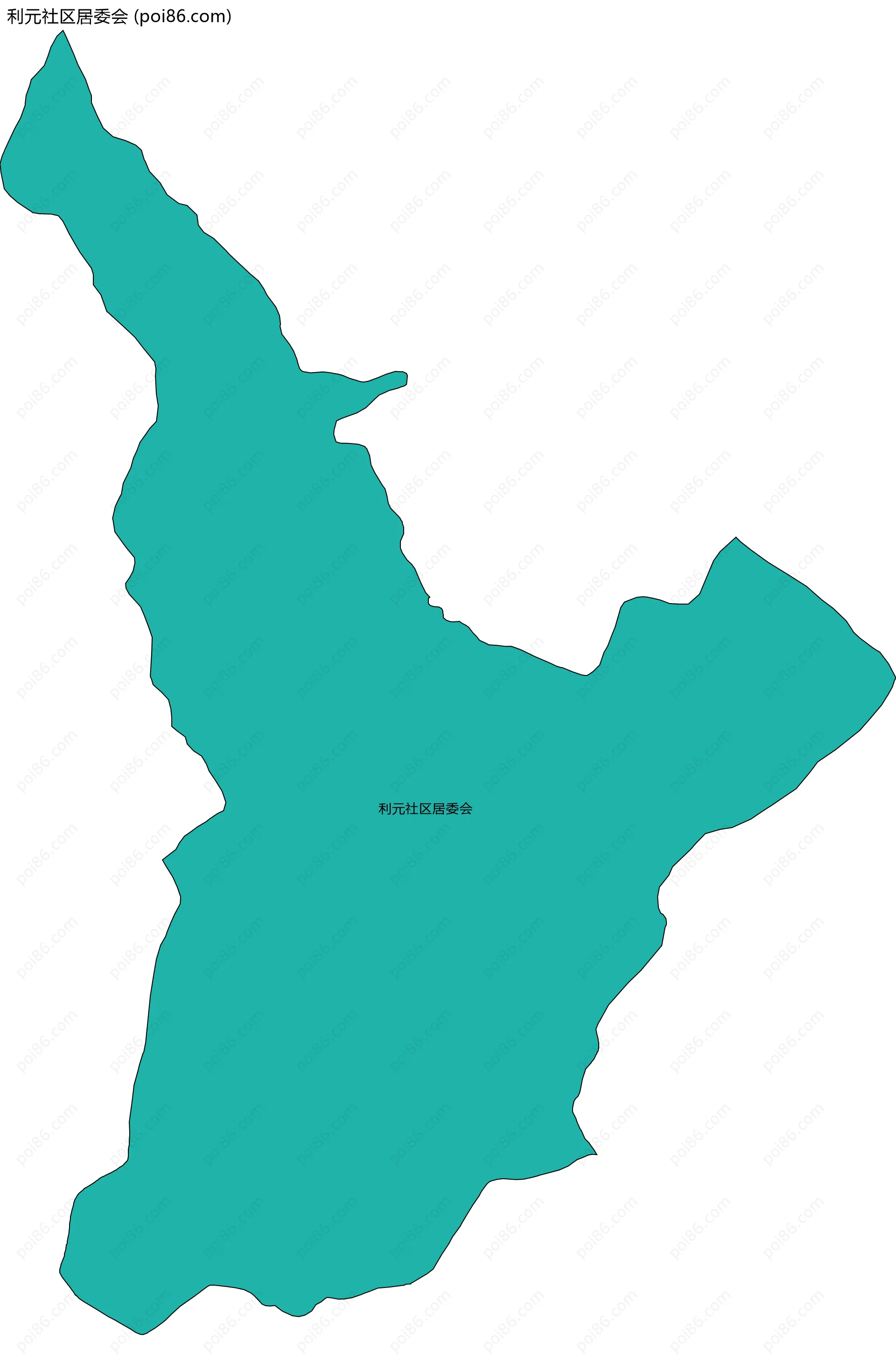 利元社区居委会边界地图