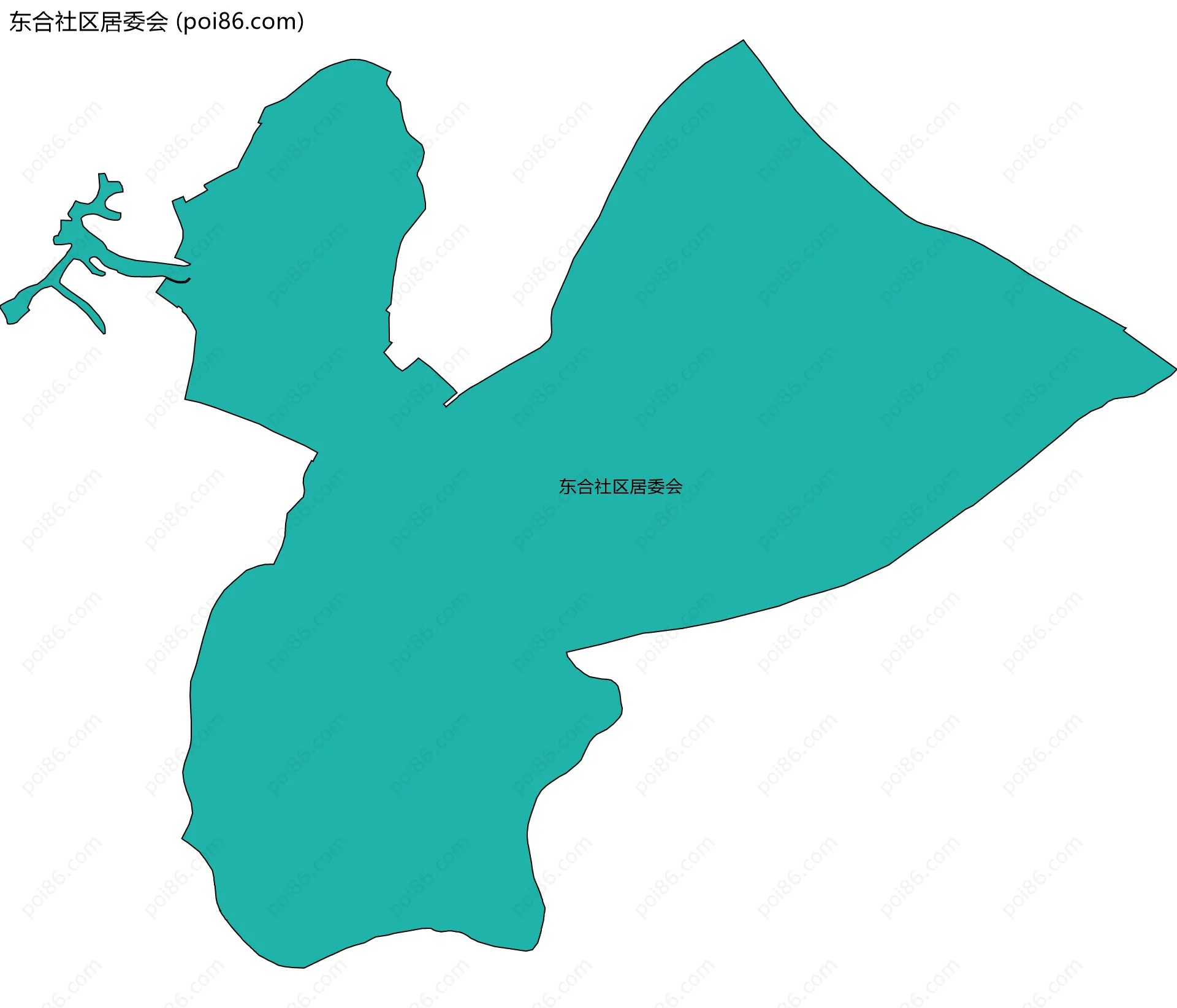 东合社区居委会边界地图