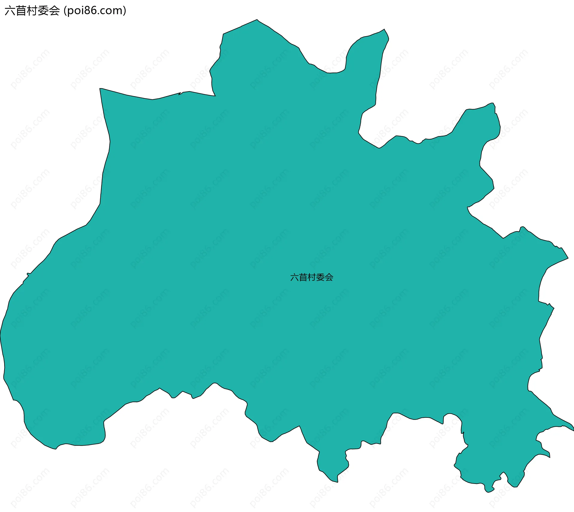六苜村委会边界地图