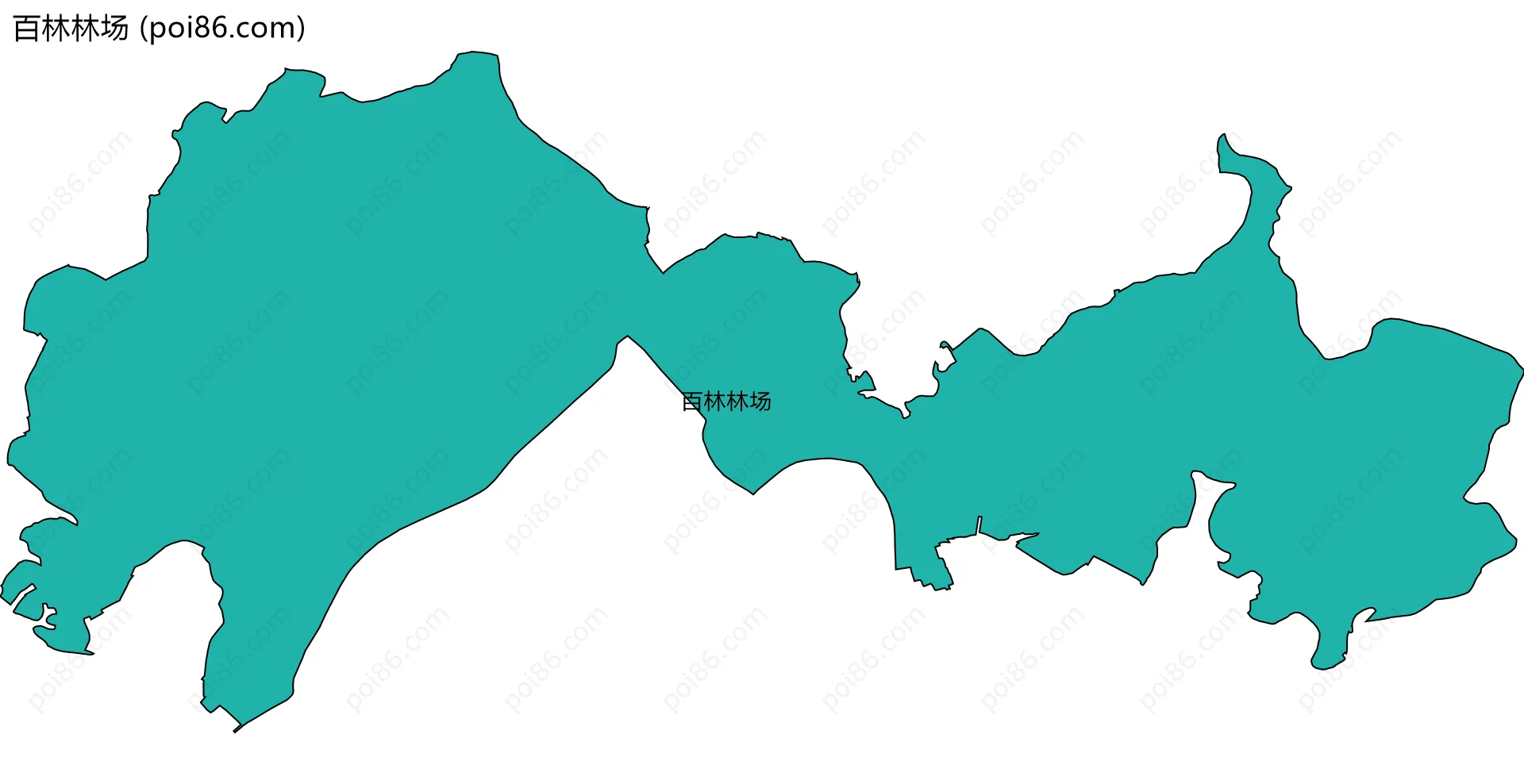 百林林场边界地图
