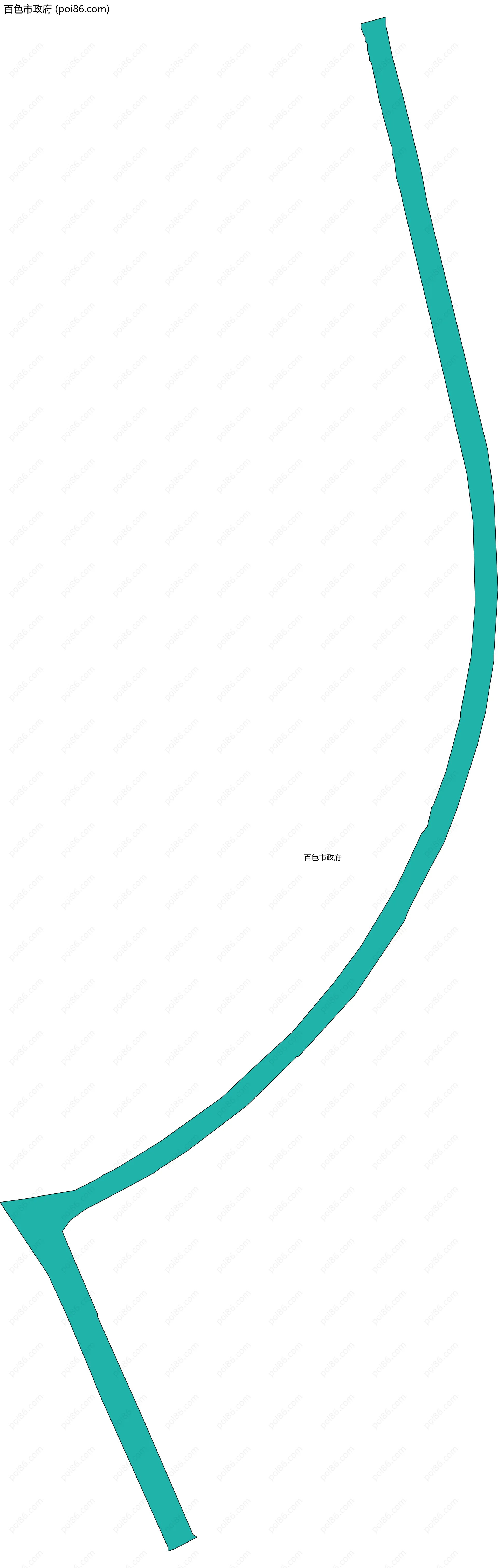 百色市政府边界地图