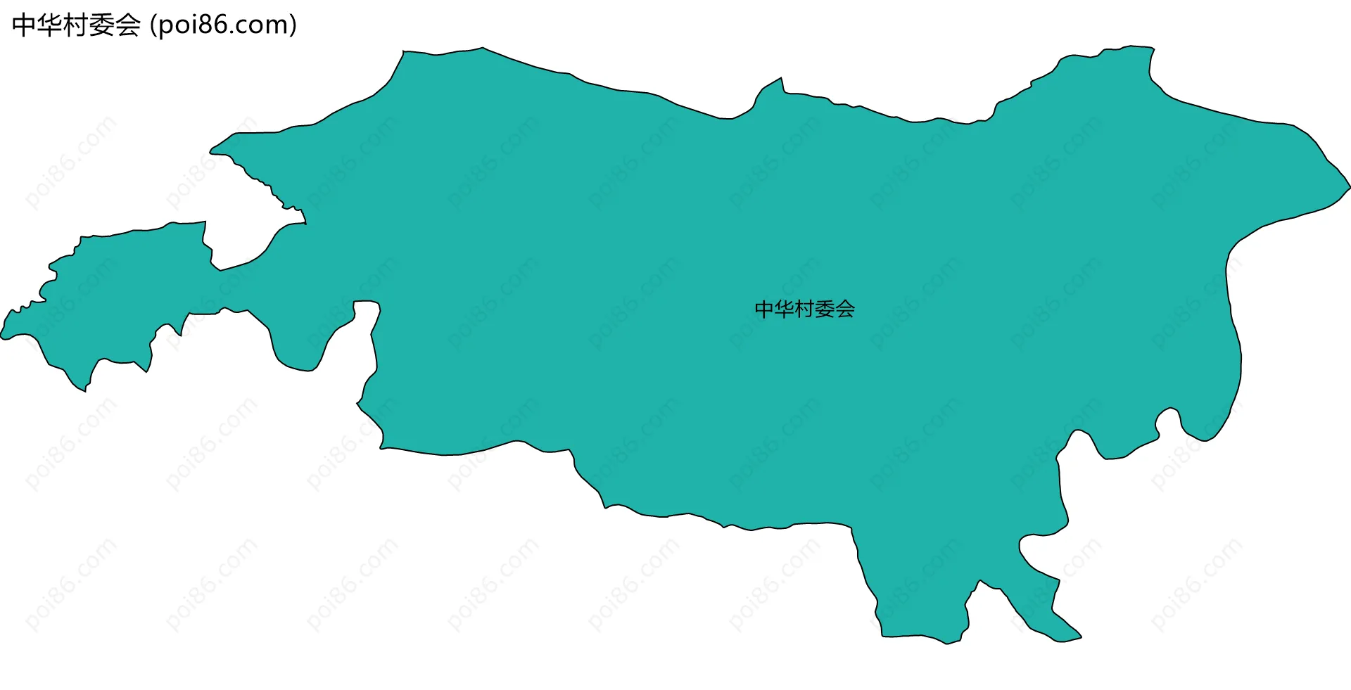 中华村委会边界地图