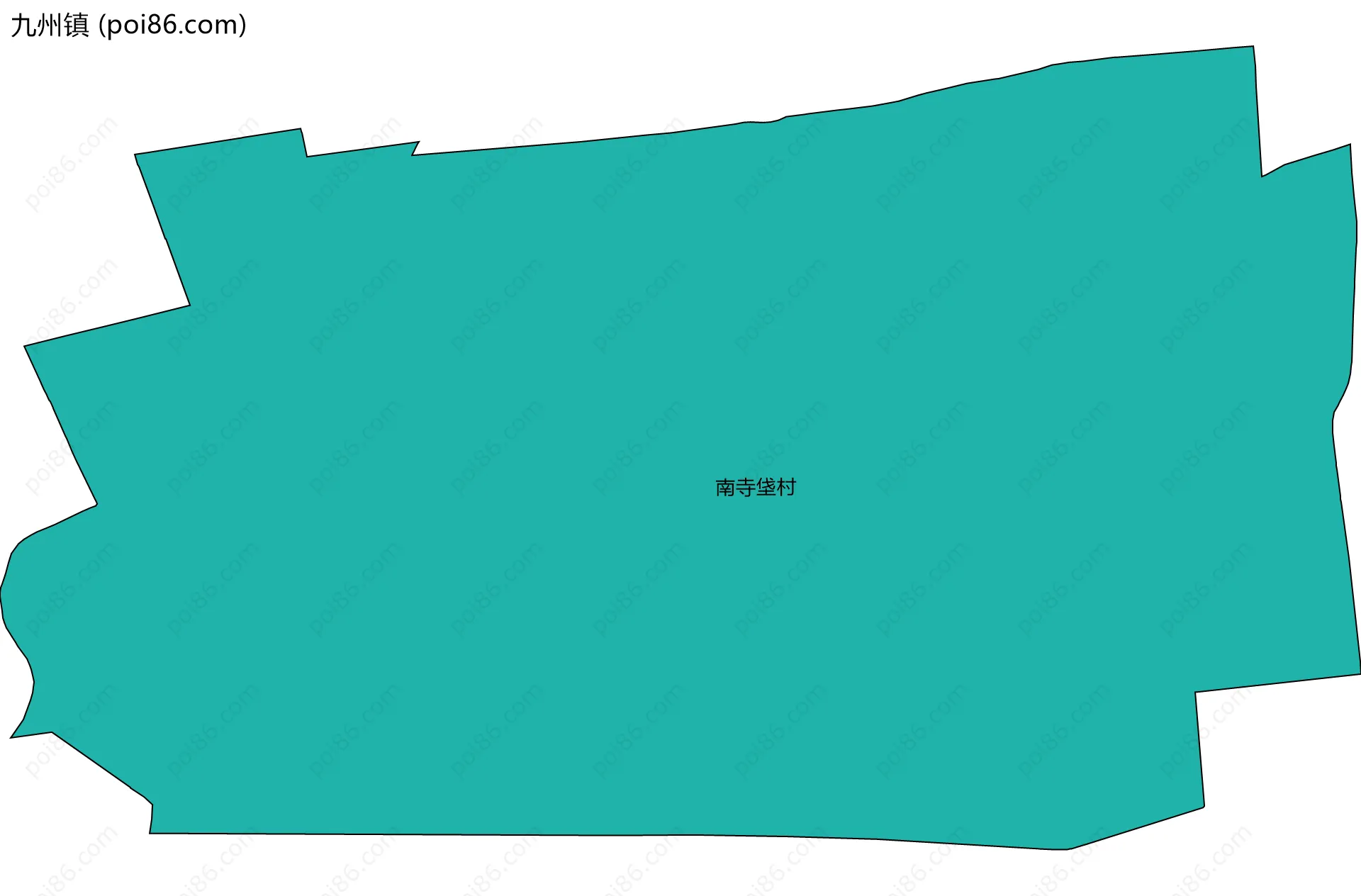 九州镇边界地图(五级行政区划)