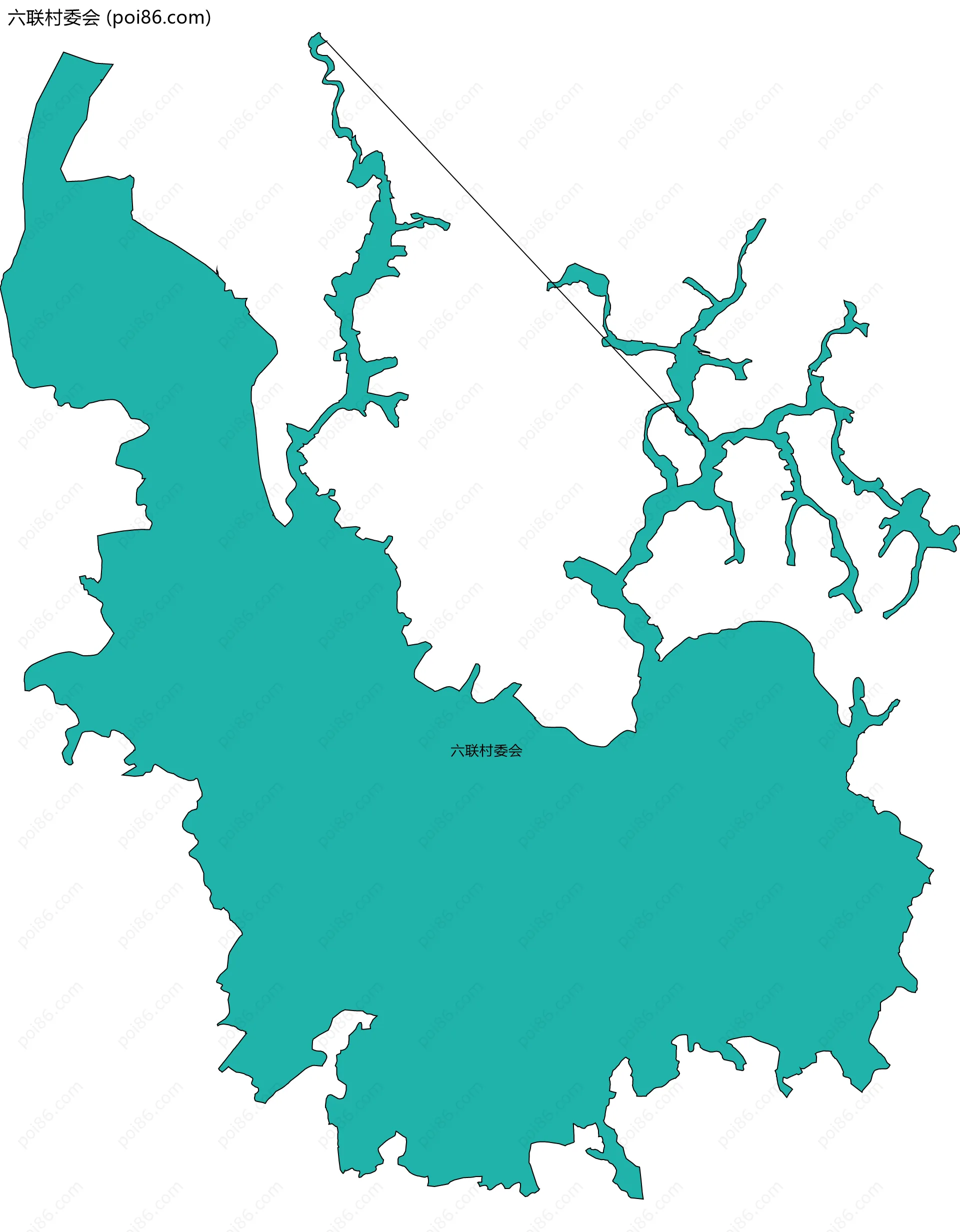 六联村委会边界地图