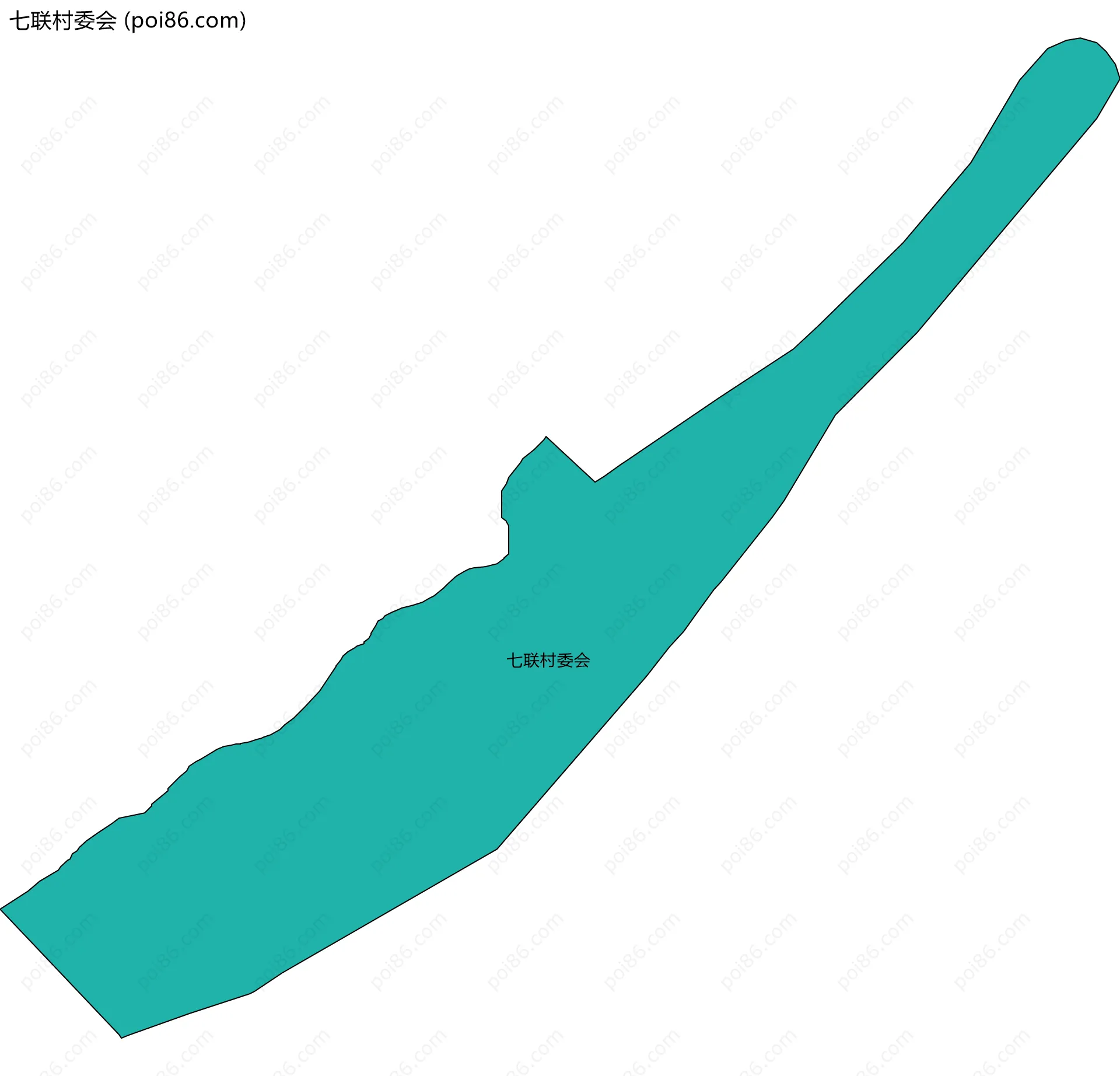 七联村委会边界地图