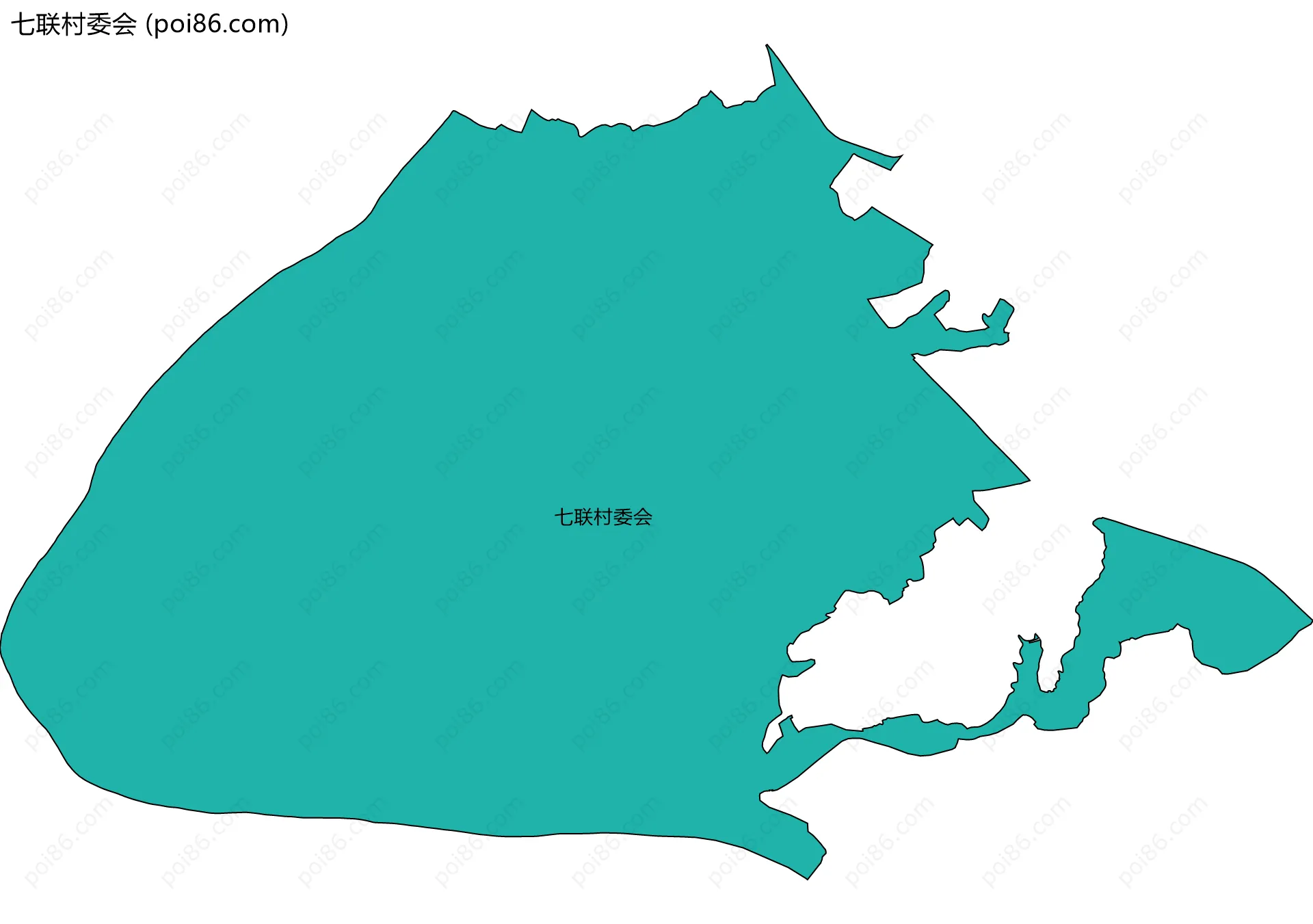 七联村委会边界地图