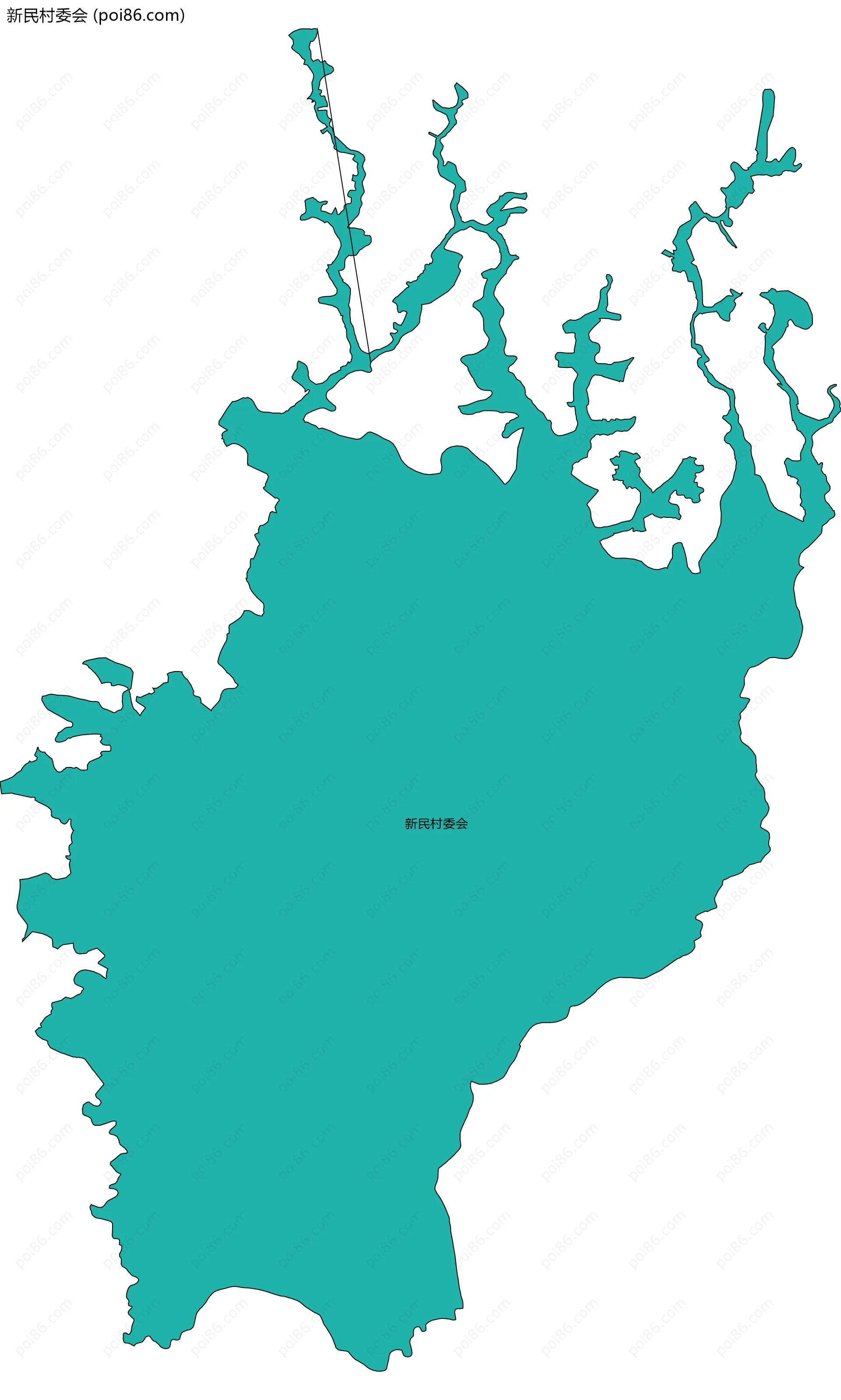 新民村委会边界地图