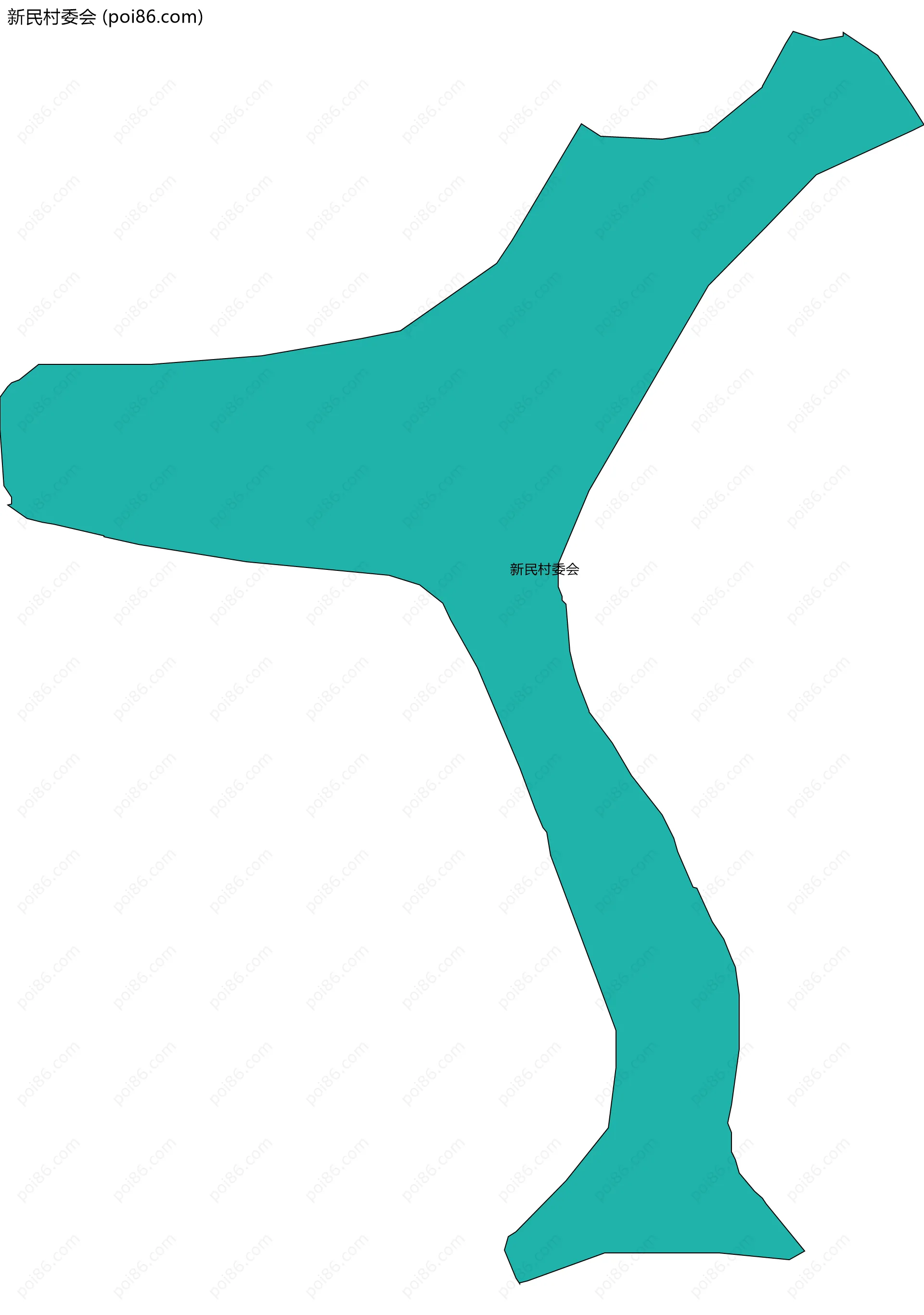 新民村委会边界地图