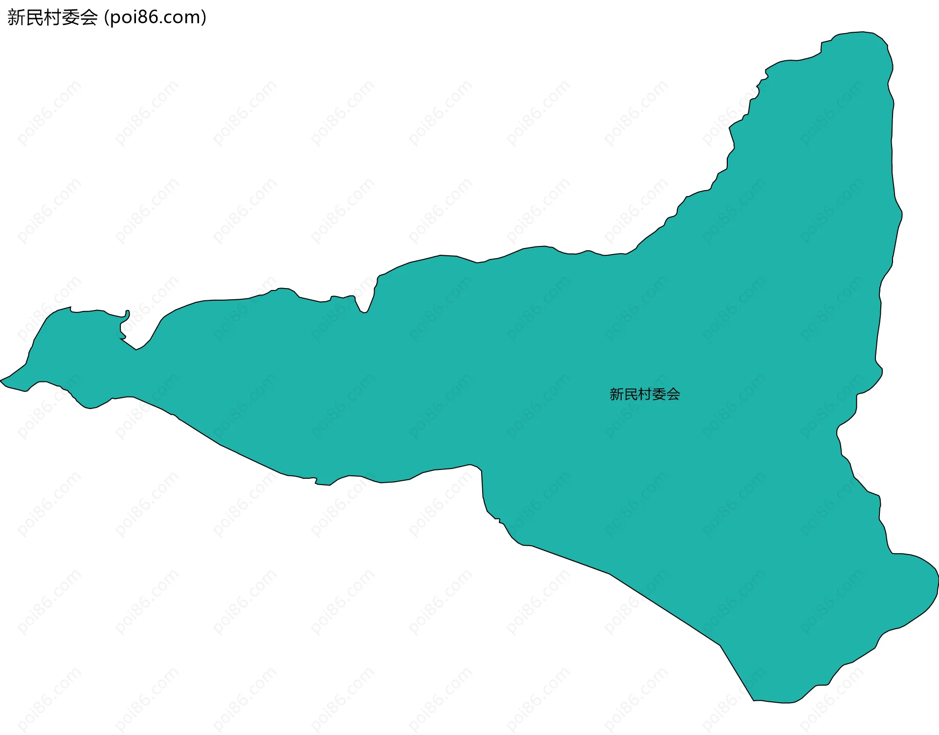 新民村委会边界地图