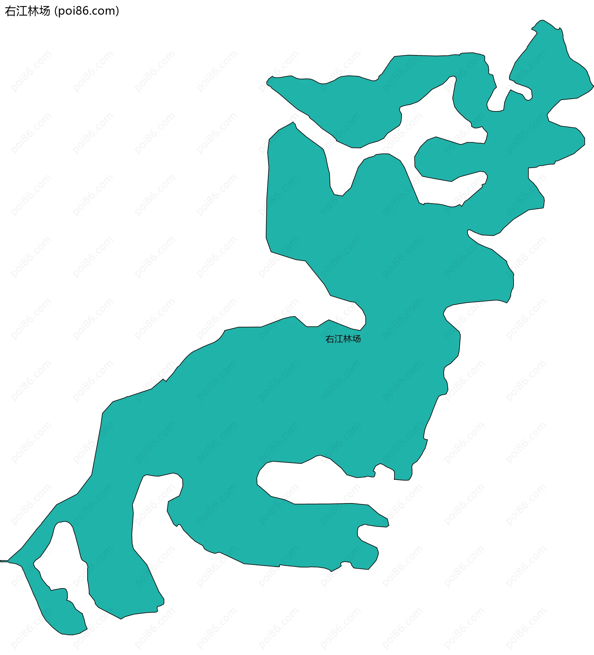 右江林场边界地图