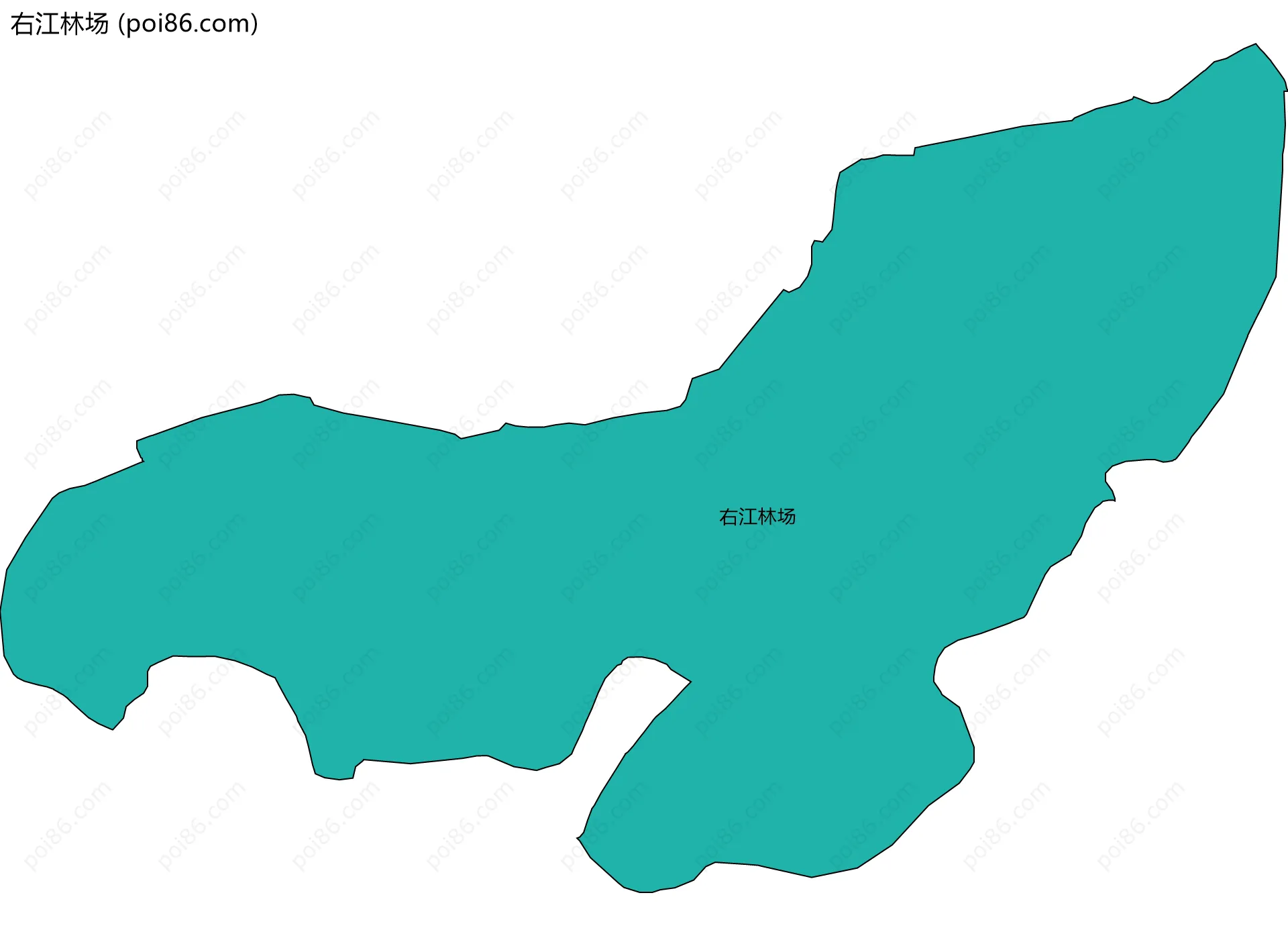 右江林场边界地图