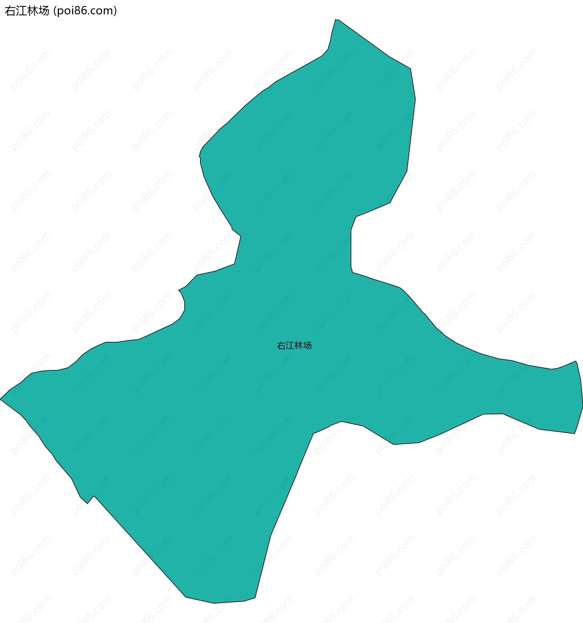 右江林场边界地图