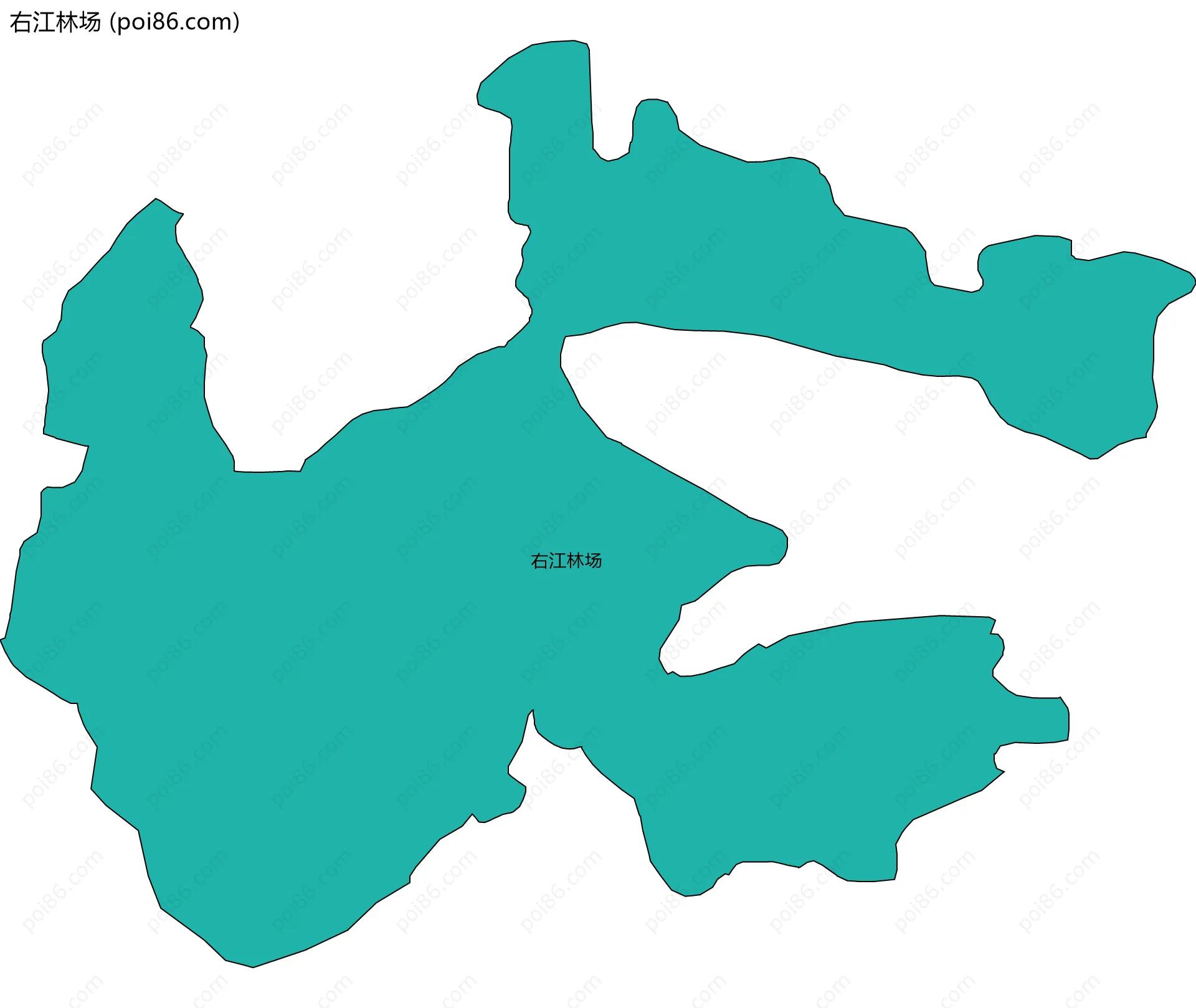 右江林场边界地图