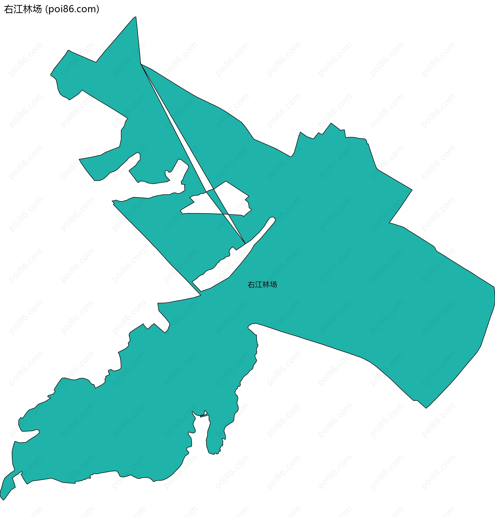 右江林场边界地图