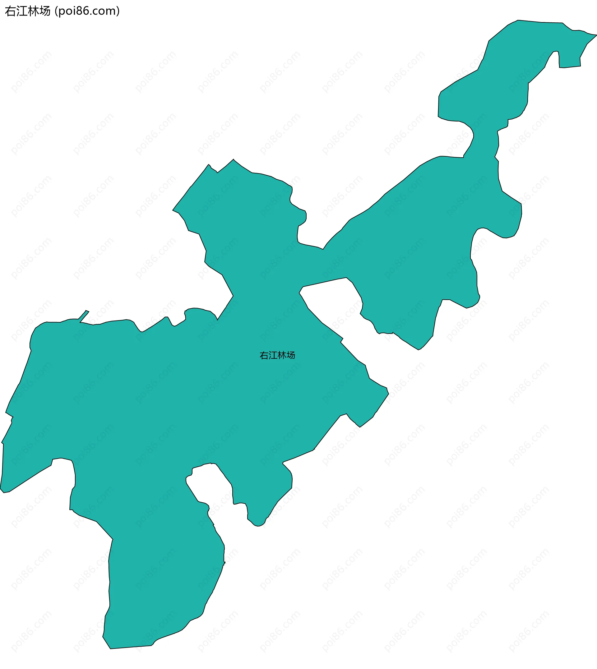 右江林场边界地图