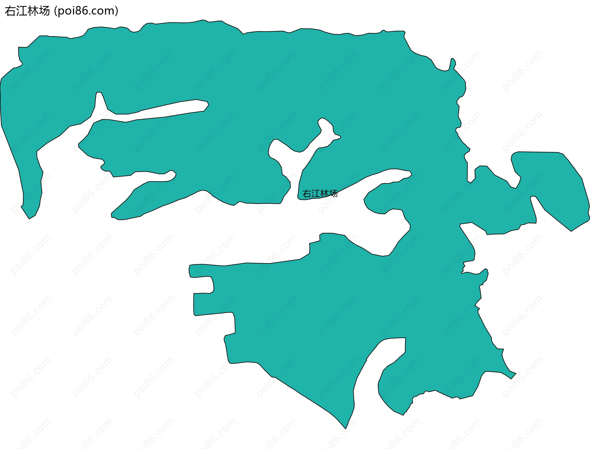 右江林场边界地图