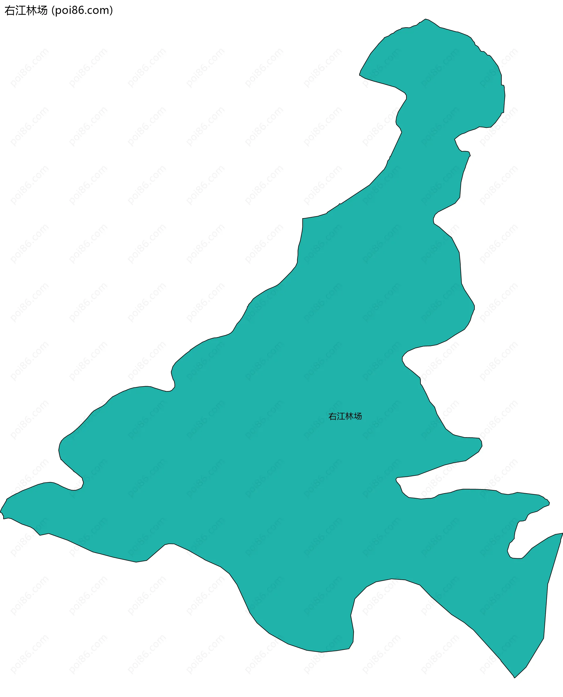 右江林场边界地图