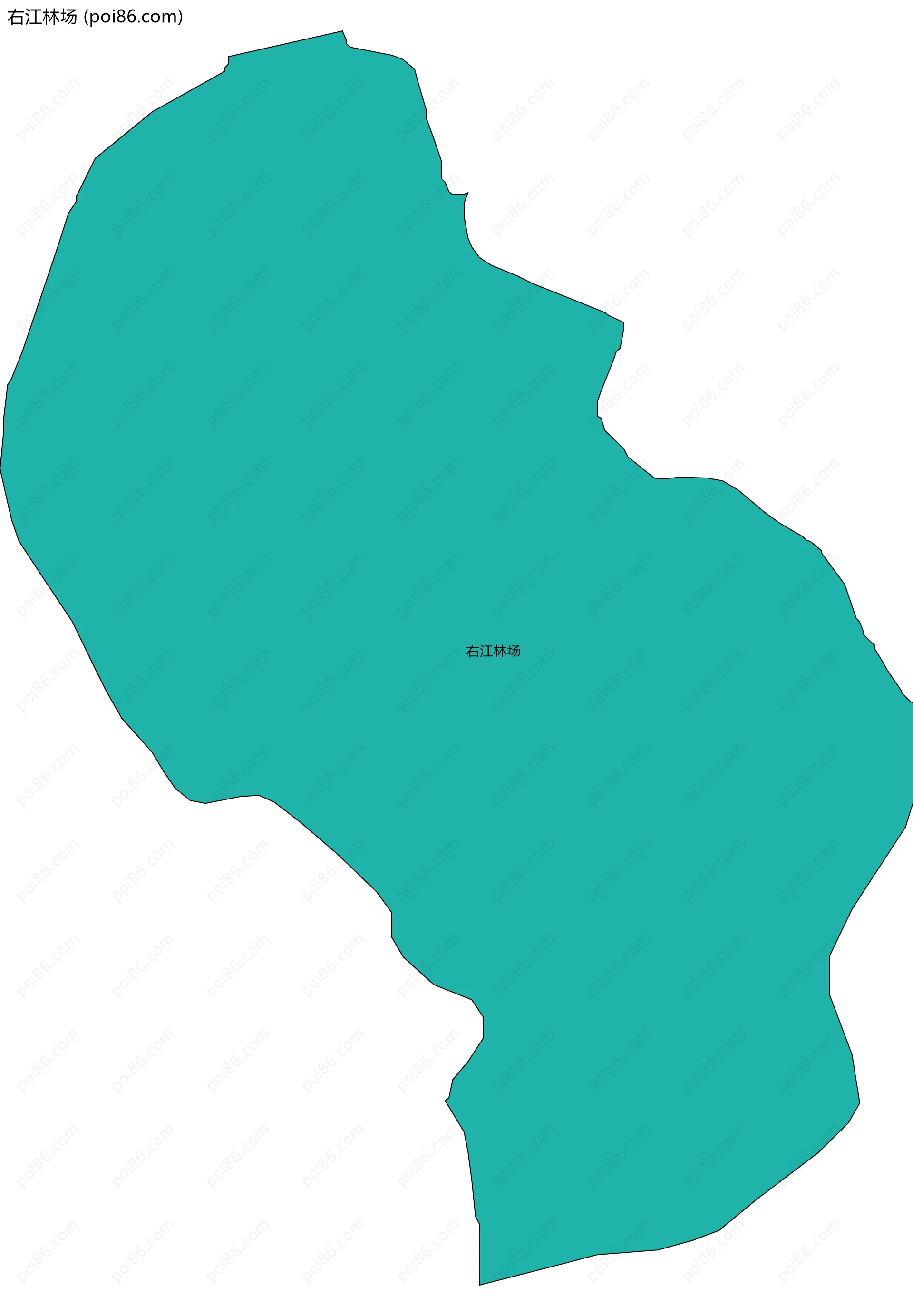 右江林场边界地图