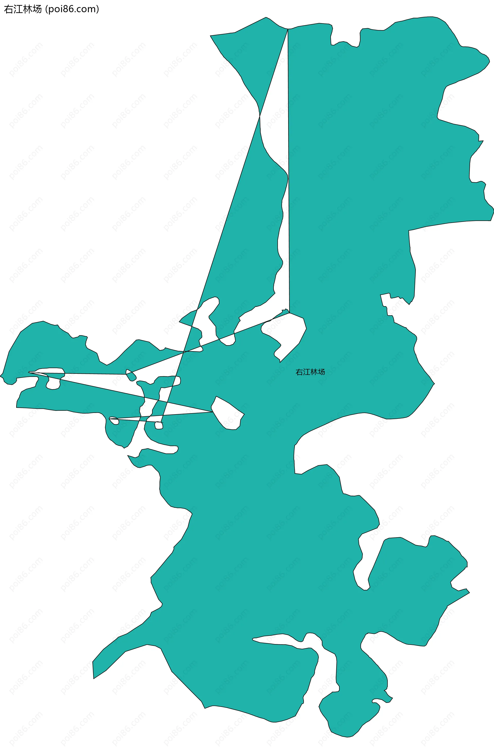 右江林场边界地图