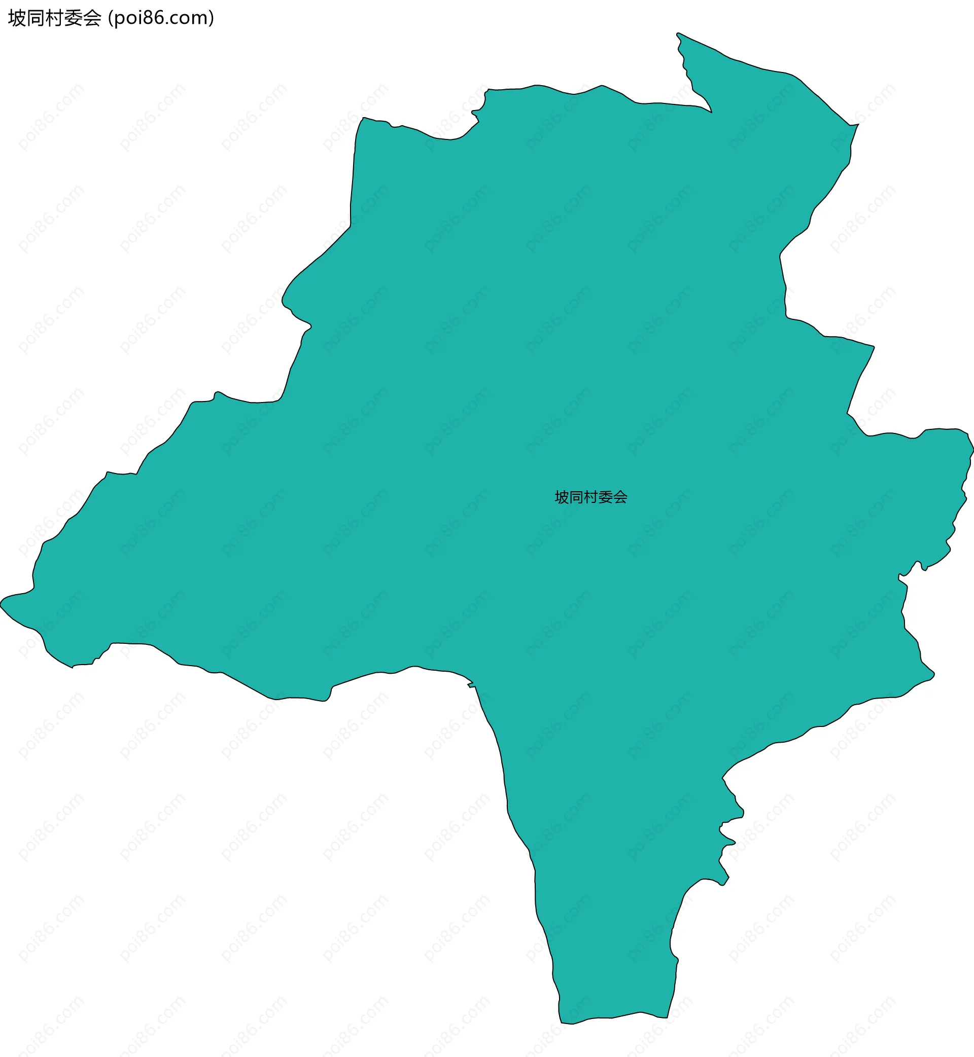 坡同村委会边界地图