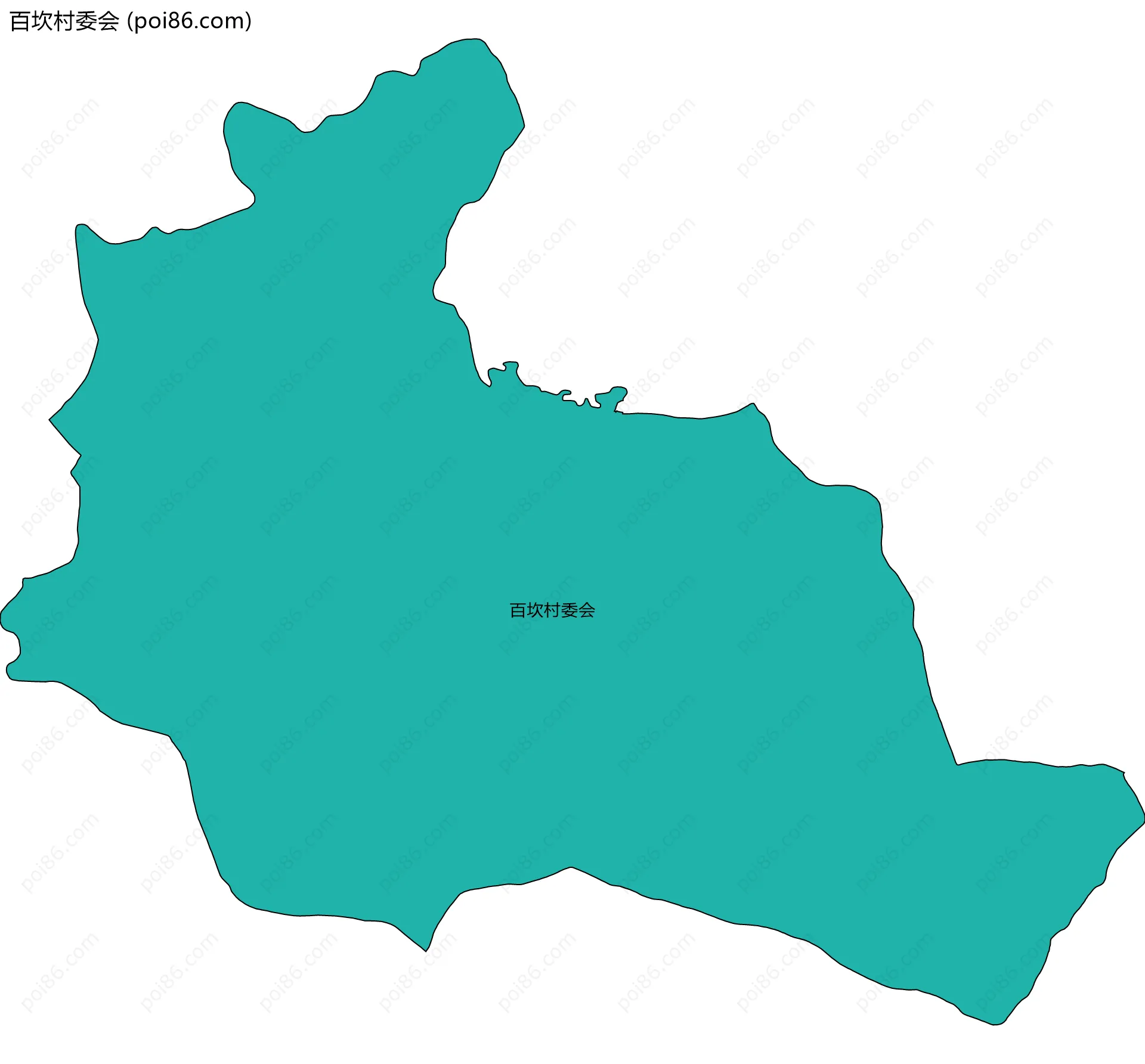 百坎村委会边界地图