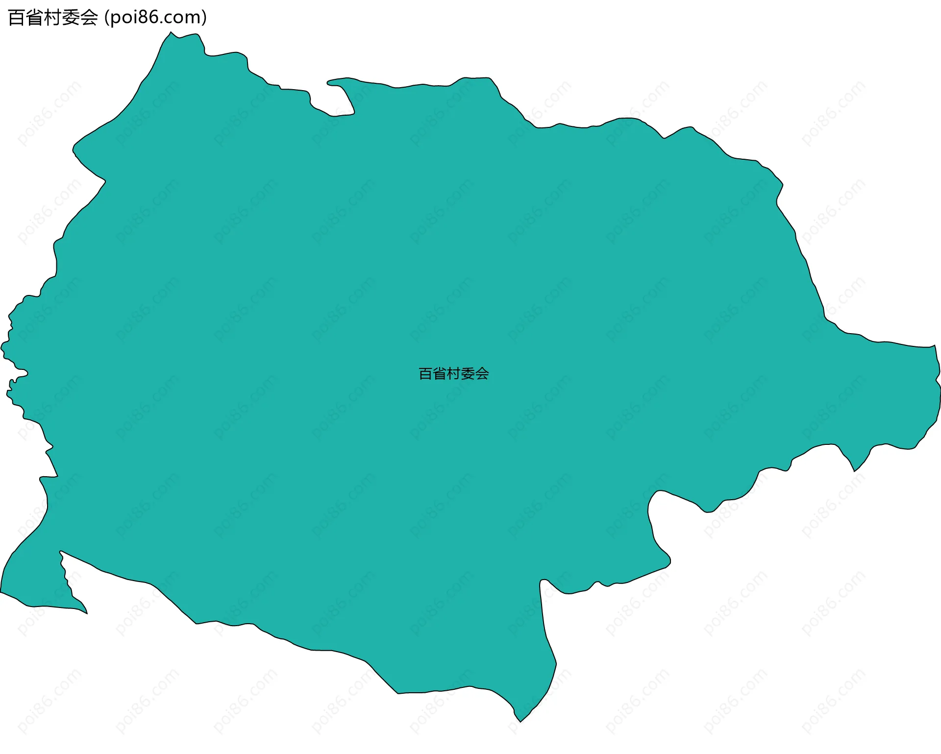 百省村委会边界地图