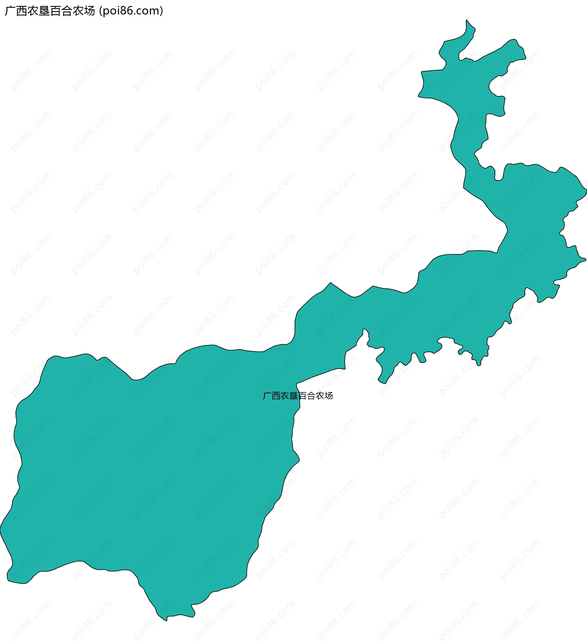 广西农垦百合农场边界地图