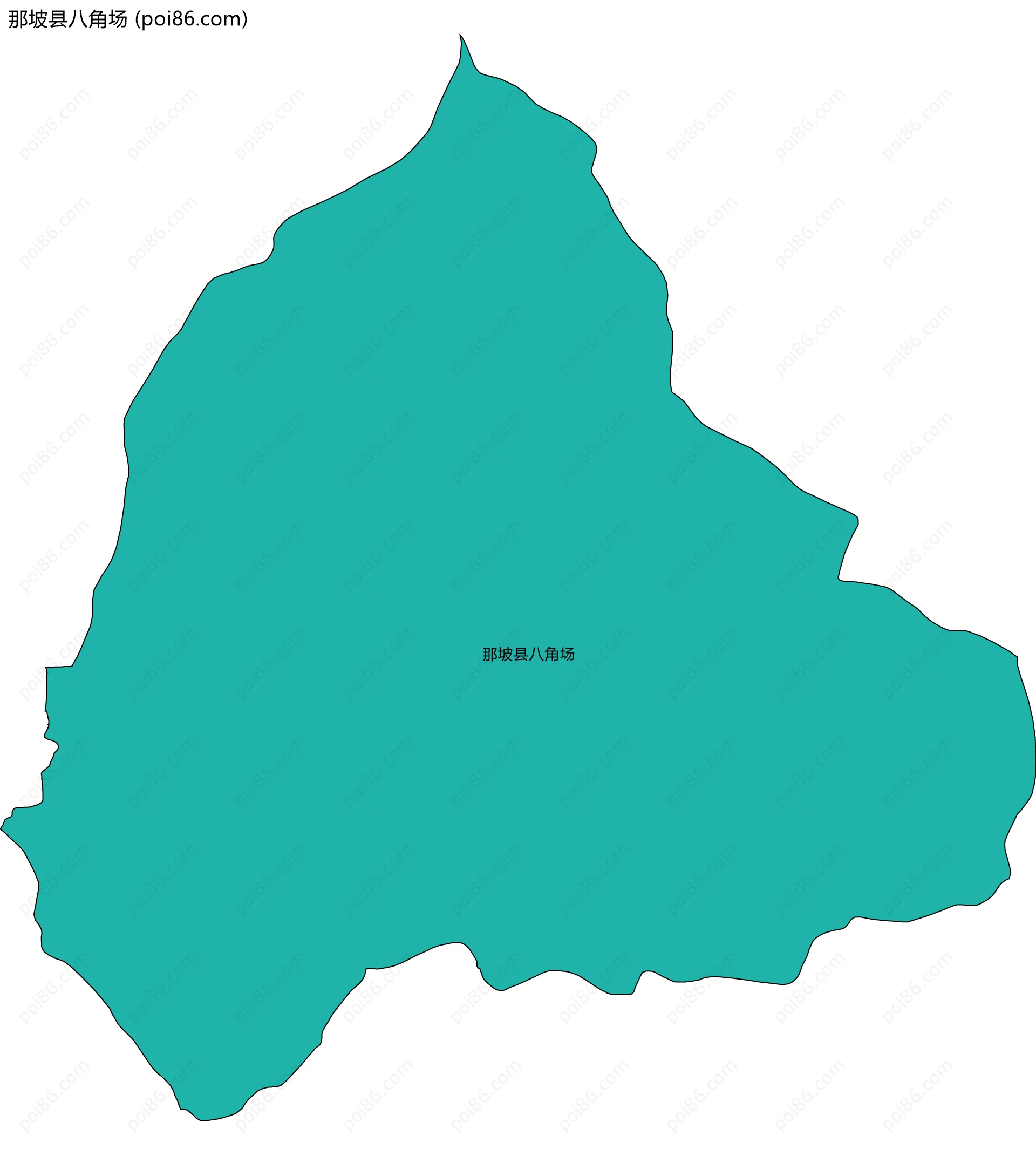 那坡县八角场边界地图