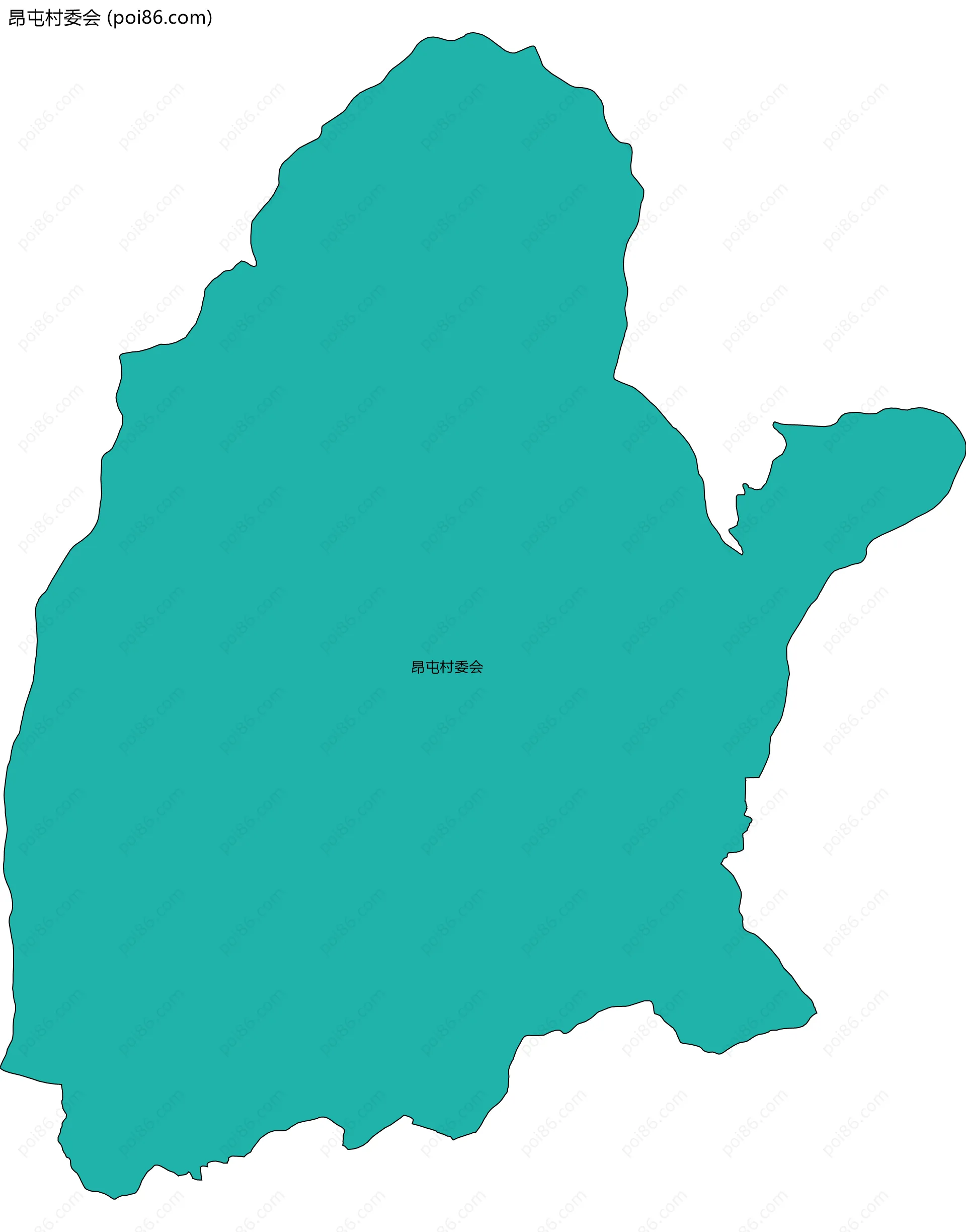 昂屯村委会边界地图