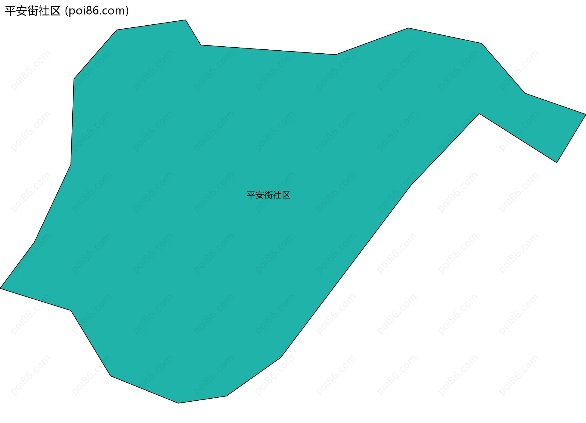 平安街社区边界地图