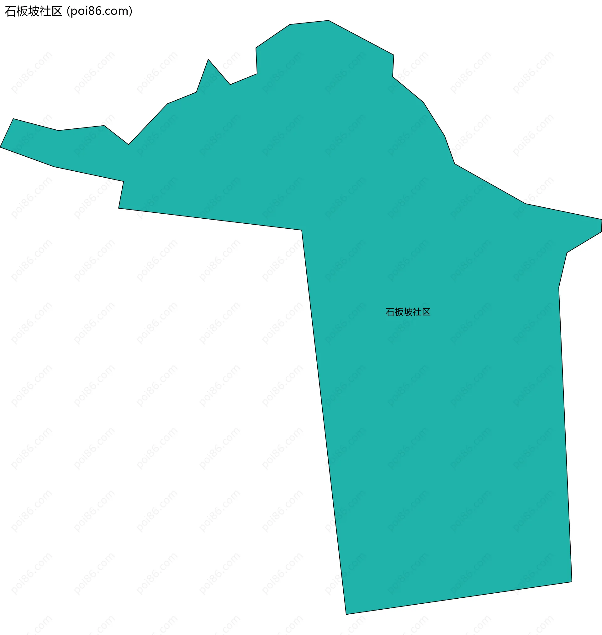 石板坡社区边界地图