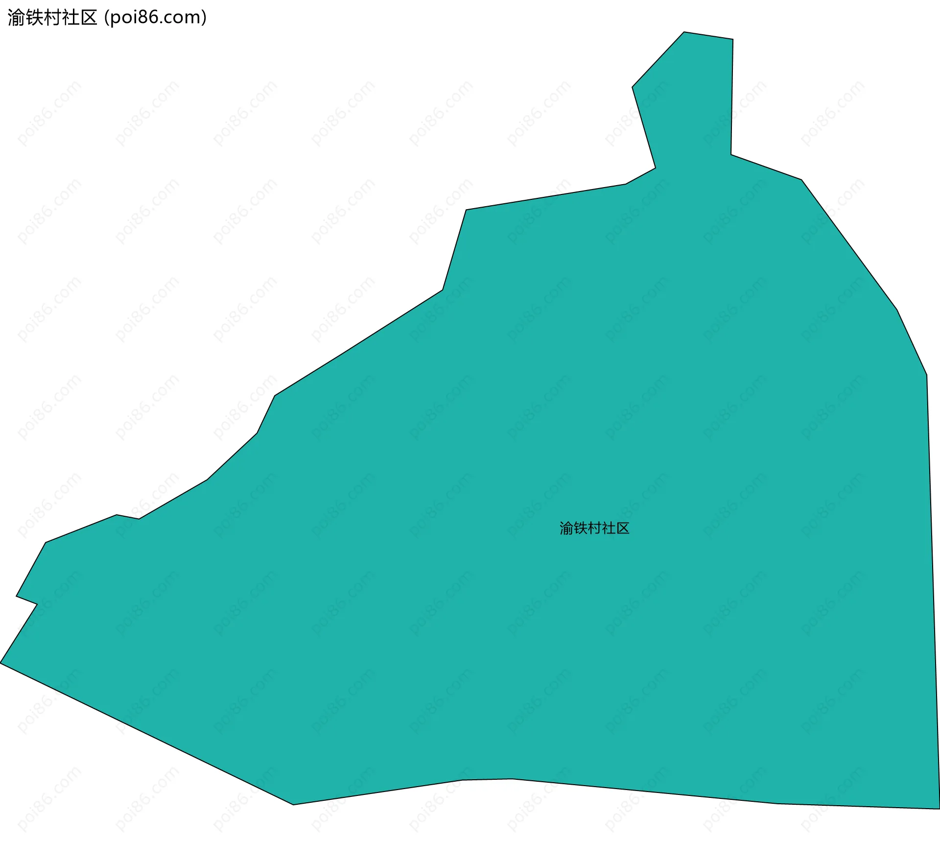 渝铁村社区边界地图
